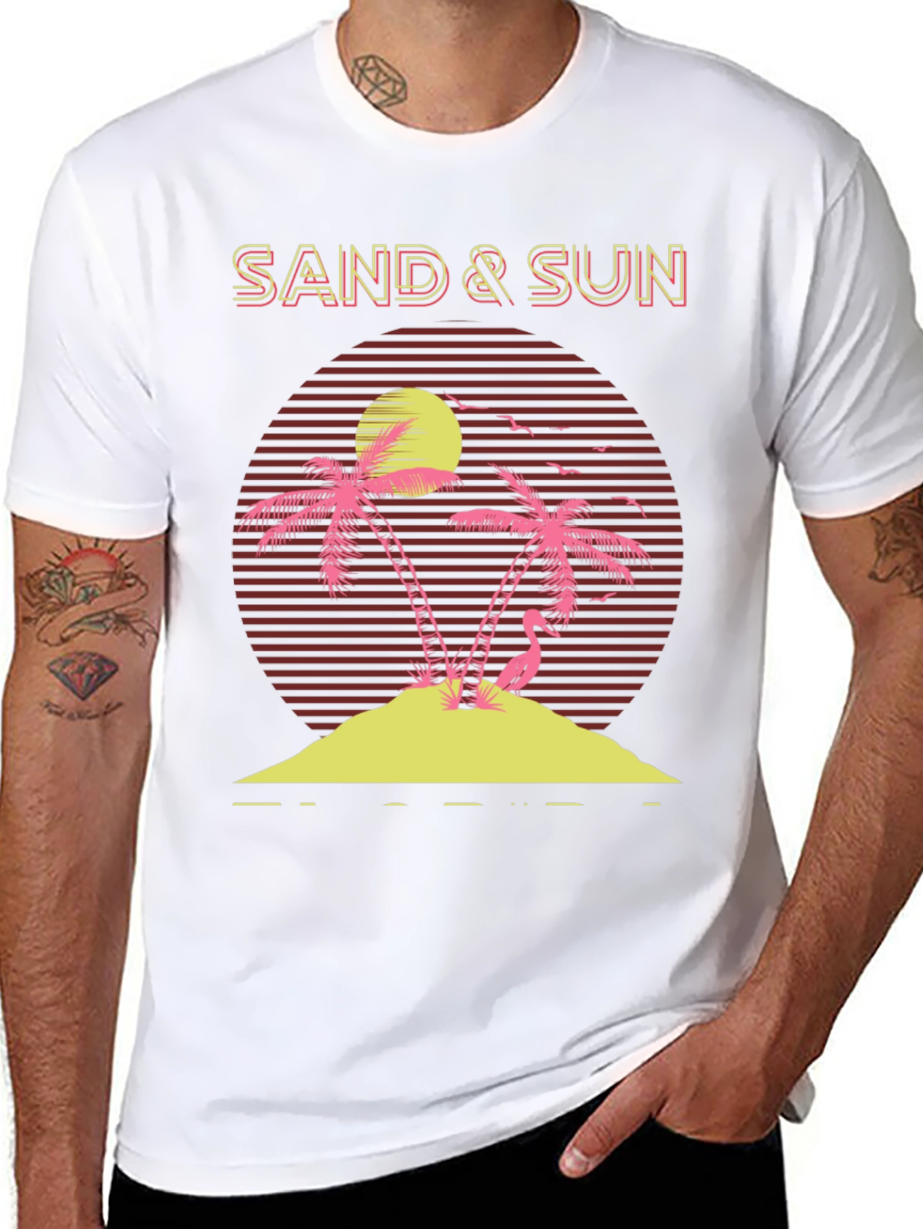 Retro Sand & Sun Graphic Tee - Island Paradise