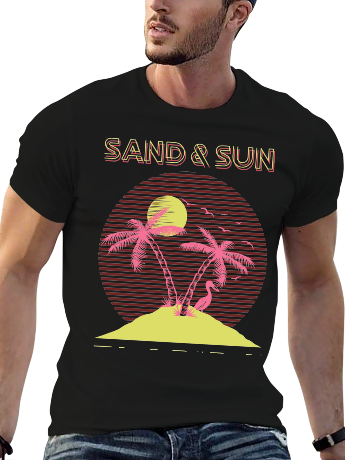 Retro Sand & Sun Graphic Tee - Island Paradise