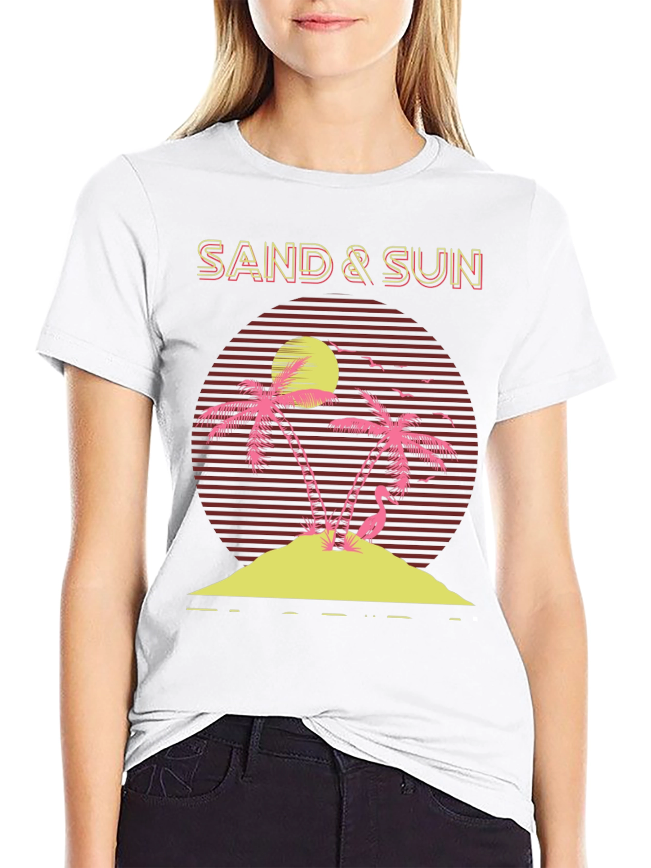 Retro Sand & Sun Graphic Tee - Island Paradise