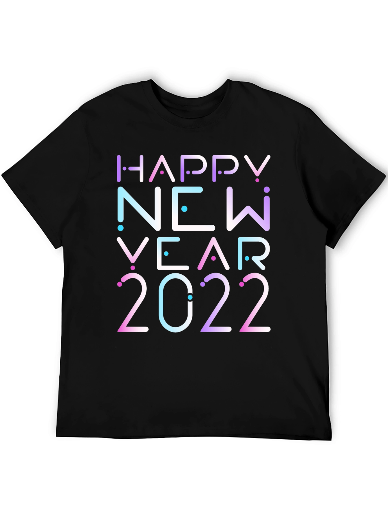 Happy New Year 2022 Graphic Black T-Shirt