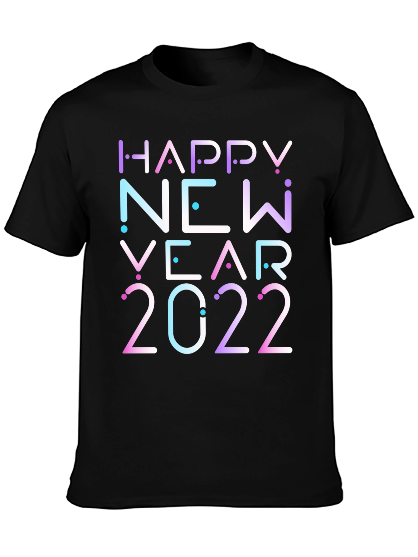 Happy New Year 2022 Graphic Black T-Shirt