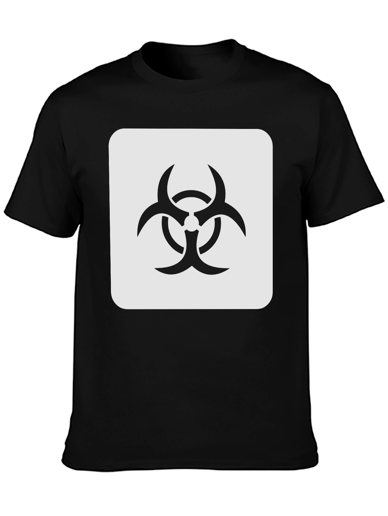 Biohazard Symbol Graphic Tee - Black Cotton Blend T-Shirt