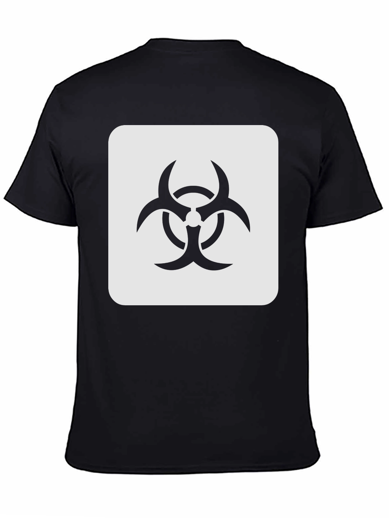 Biohazard Symbol Graphic Tee - Black Cotton Blend T-Shirt
