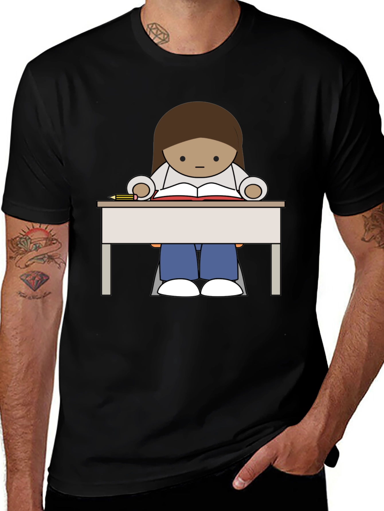 Cartoon Reader T-Shirt - Unisex Graphic Tee