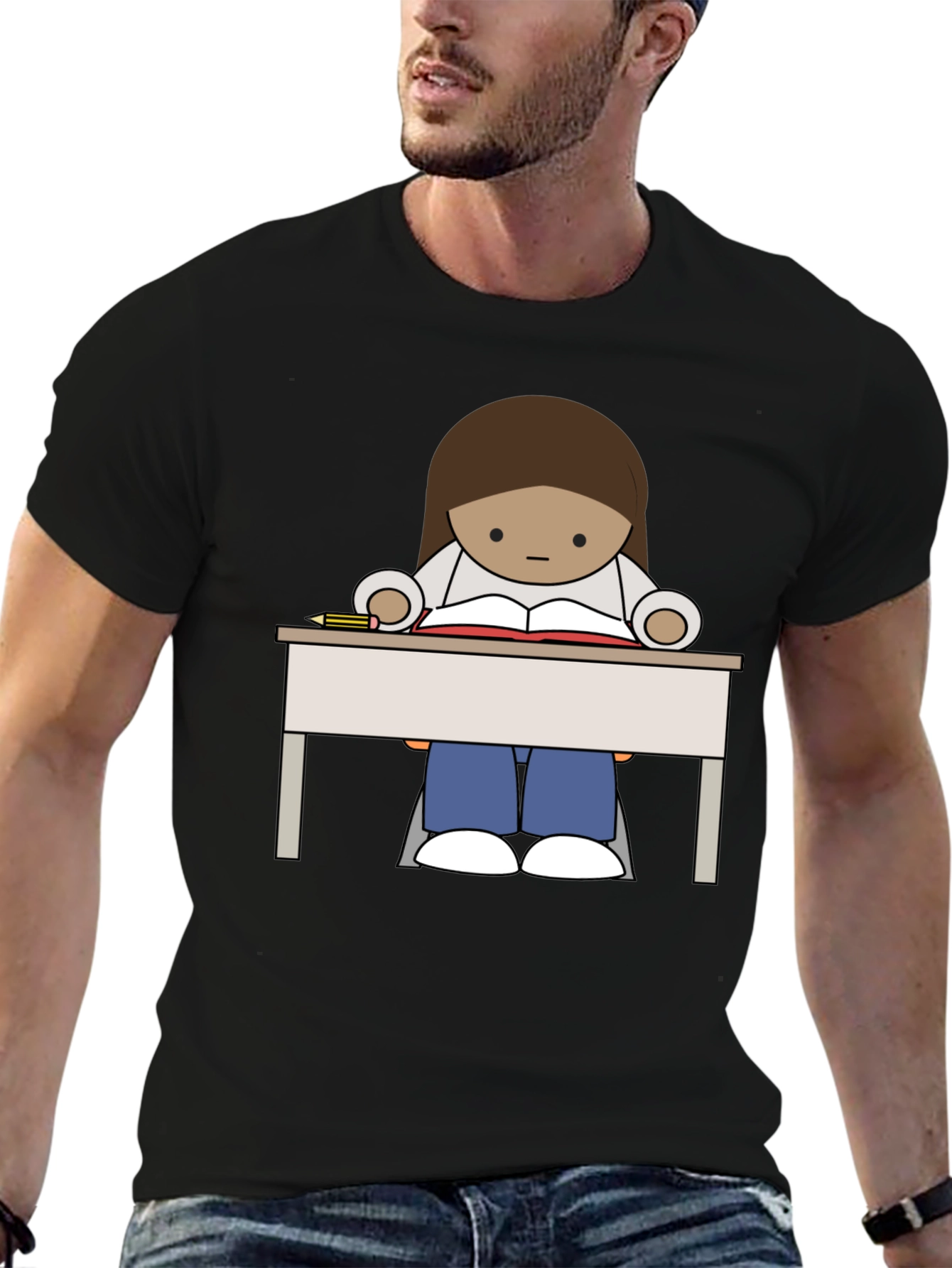 Cartoon Reader T-Shirt - Unisex Graphic Tee