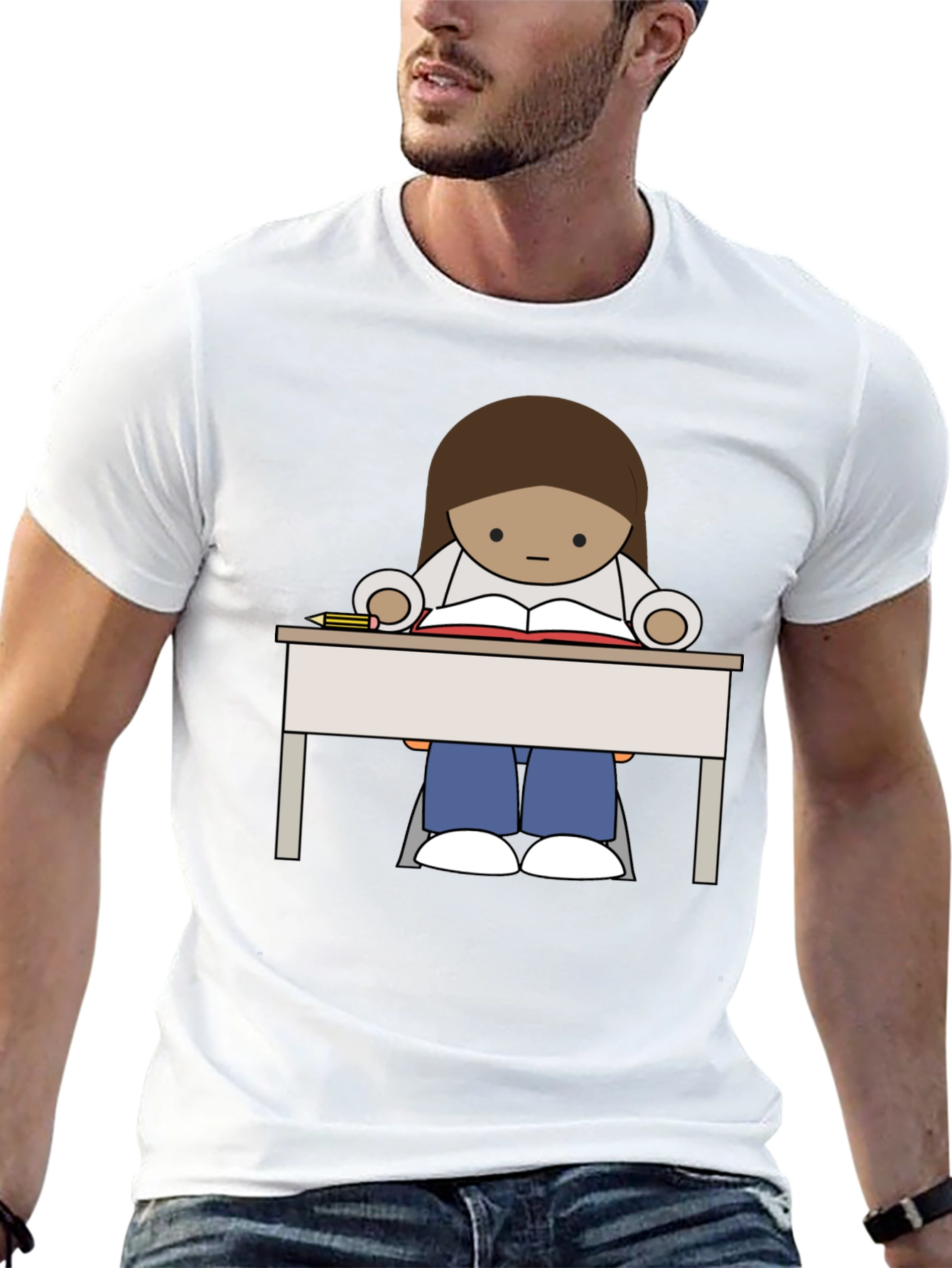Cartoon Reader T-Shirt - Unisex Graphic Tee