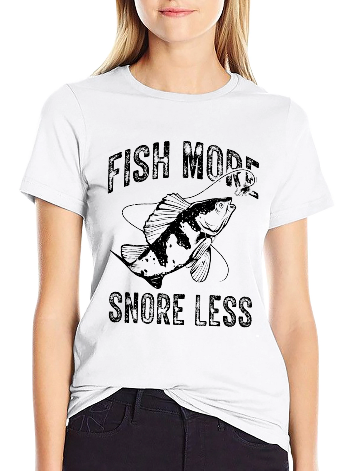 Fish More Snore Less Graphic Tee