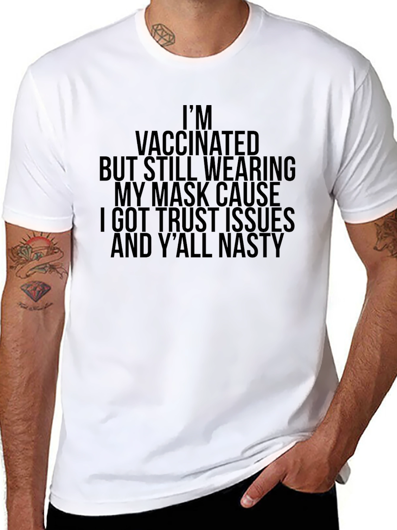 Vaccinated Trust Issues Graphic Tee