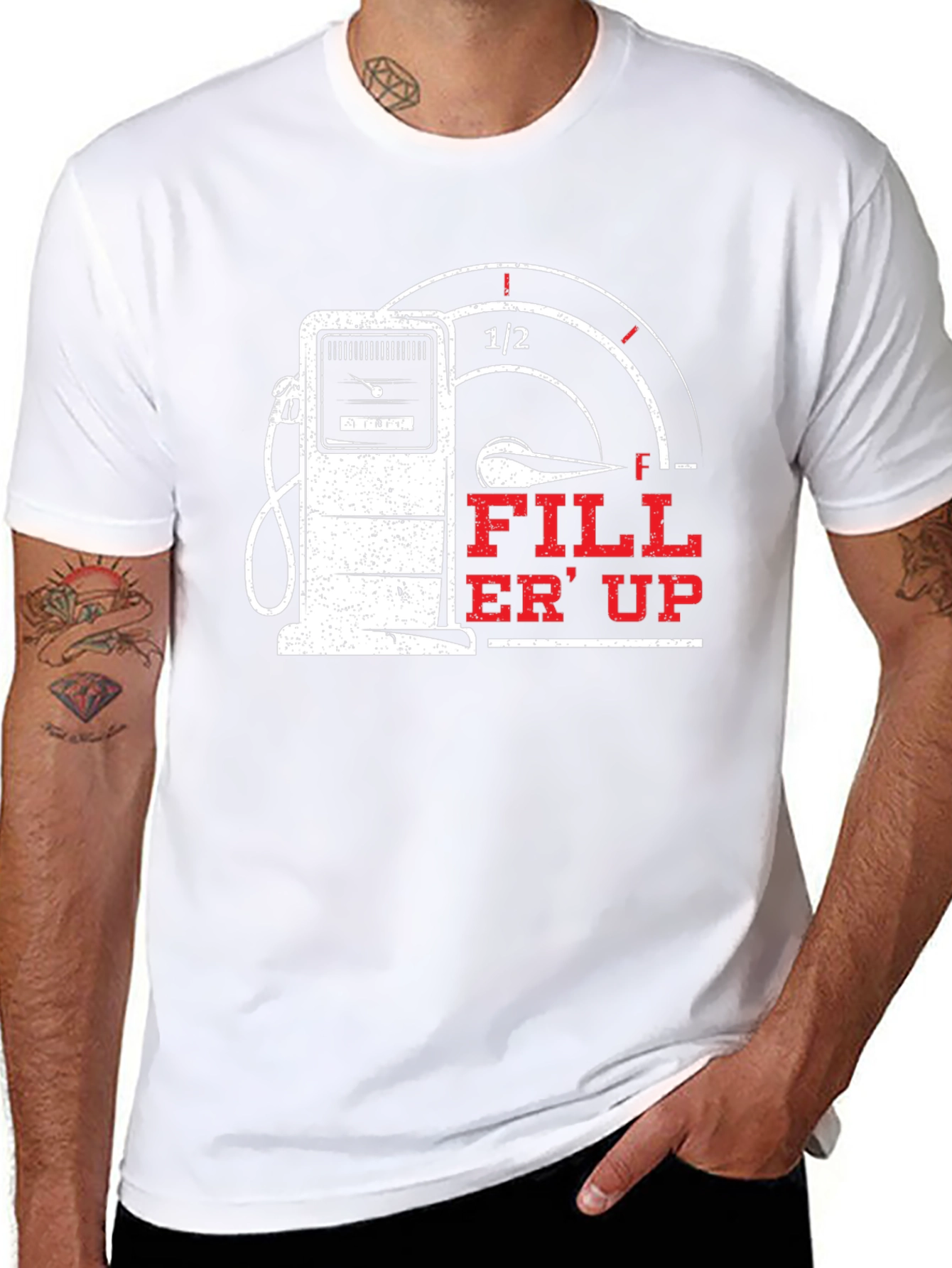 Fill Er Up Graphic T-Shirt - Gas Pump Design