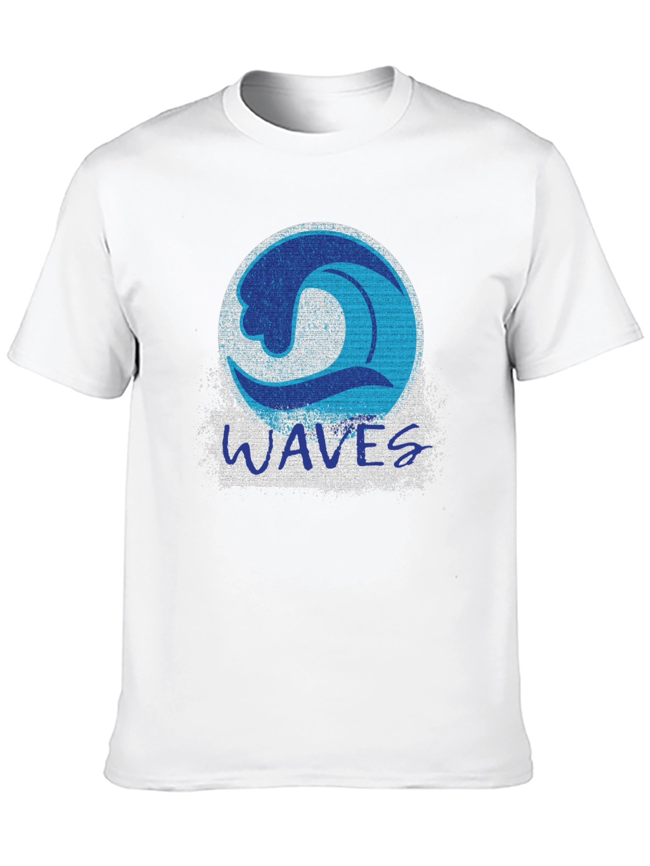Mens Black Waves Graphic Print T-Shirt