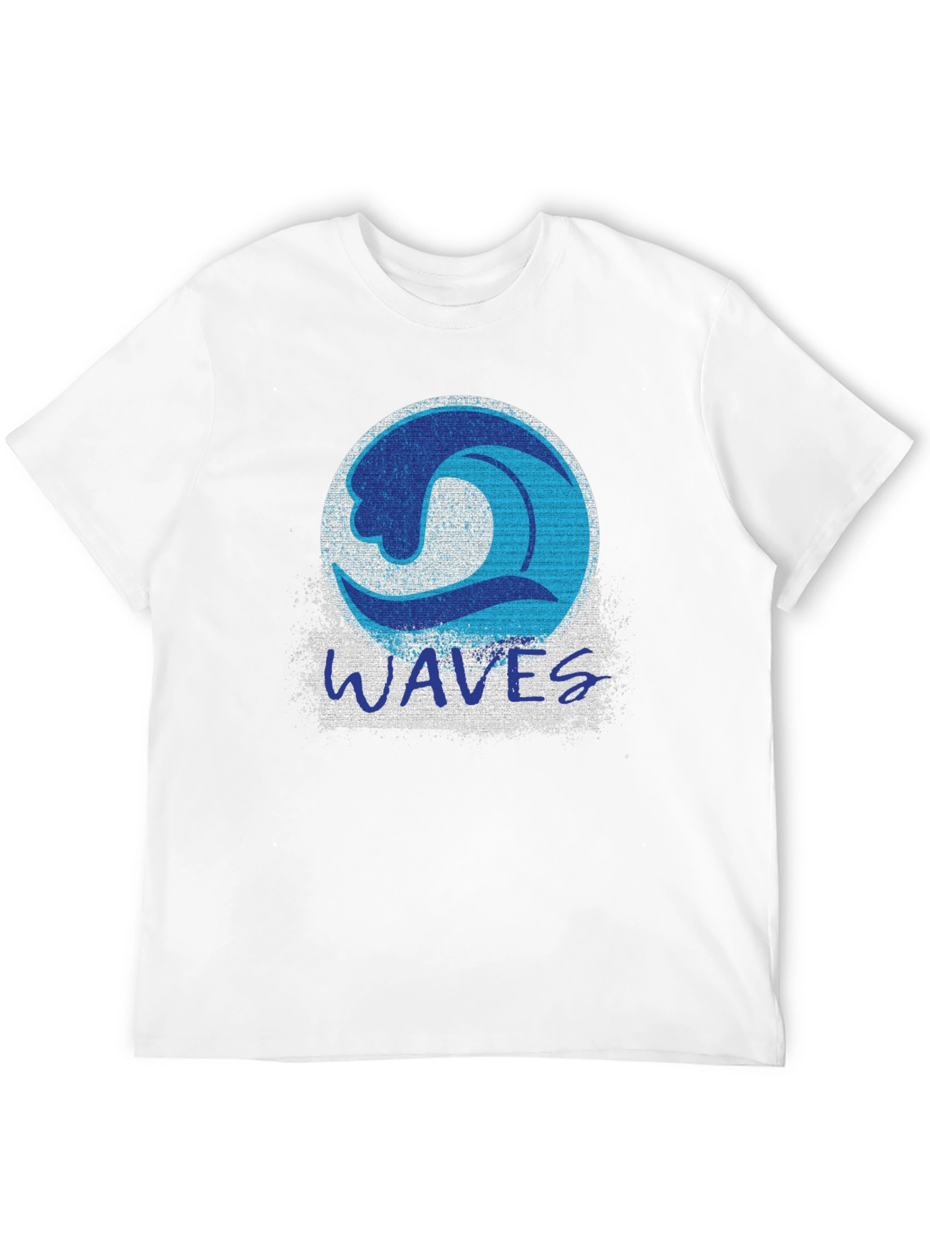 Mens Black Waves Graphic Print T-Shirt