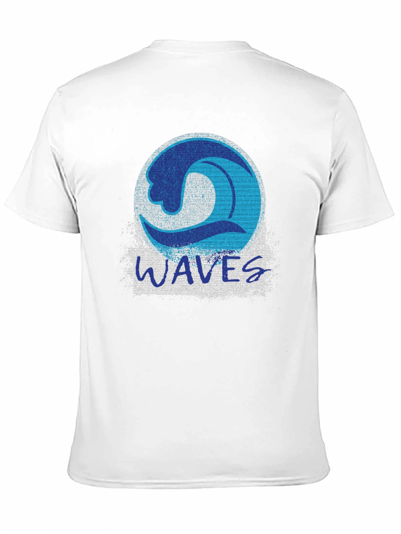 Mens Black Waves Graphic Print T-Shirt