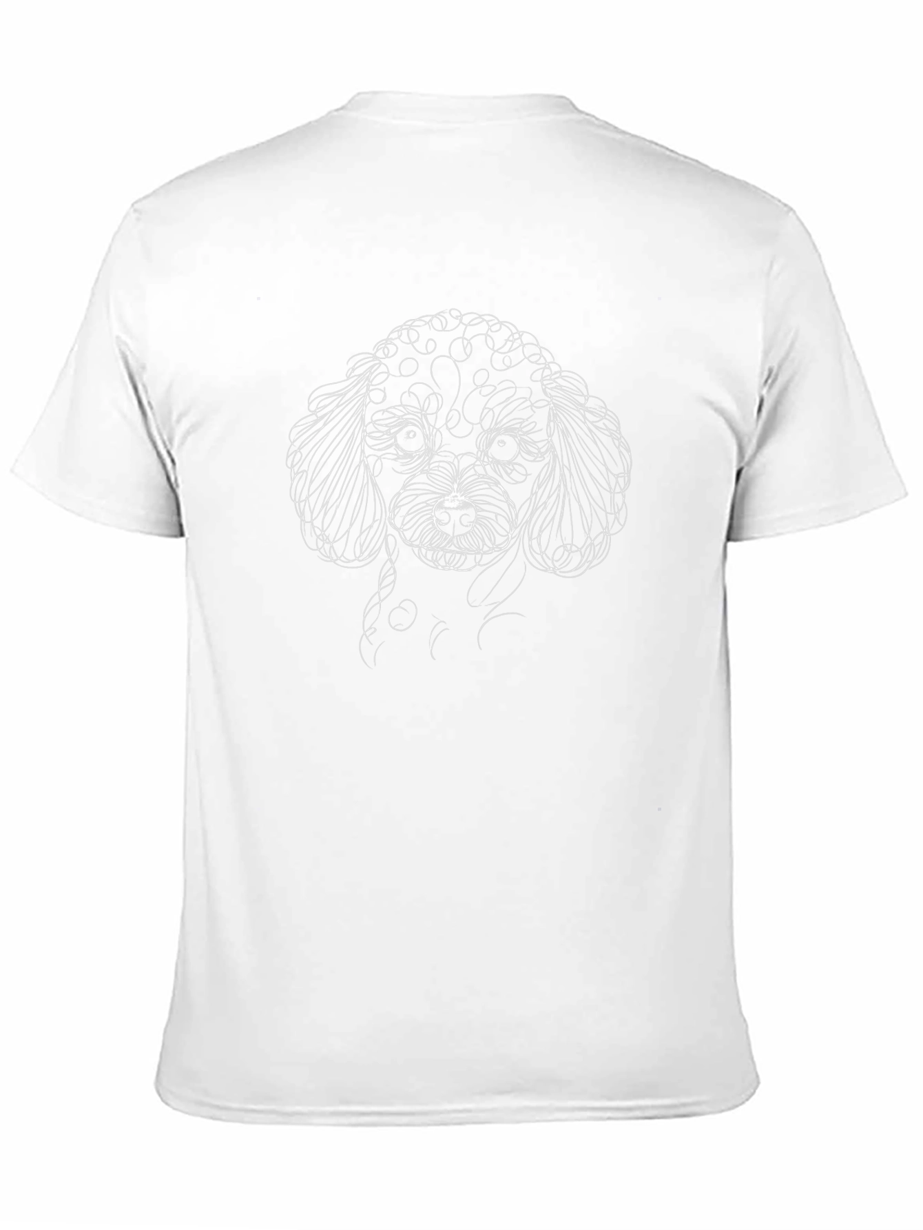 Dog Sketch Black Tee - Casual Graphic Print