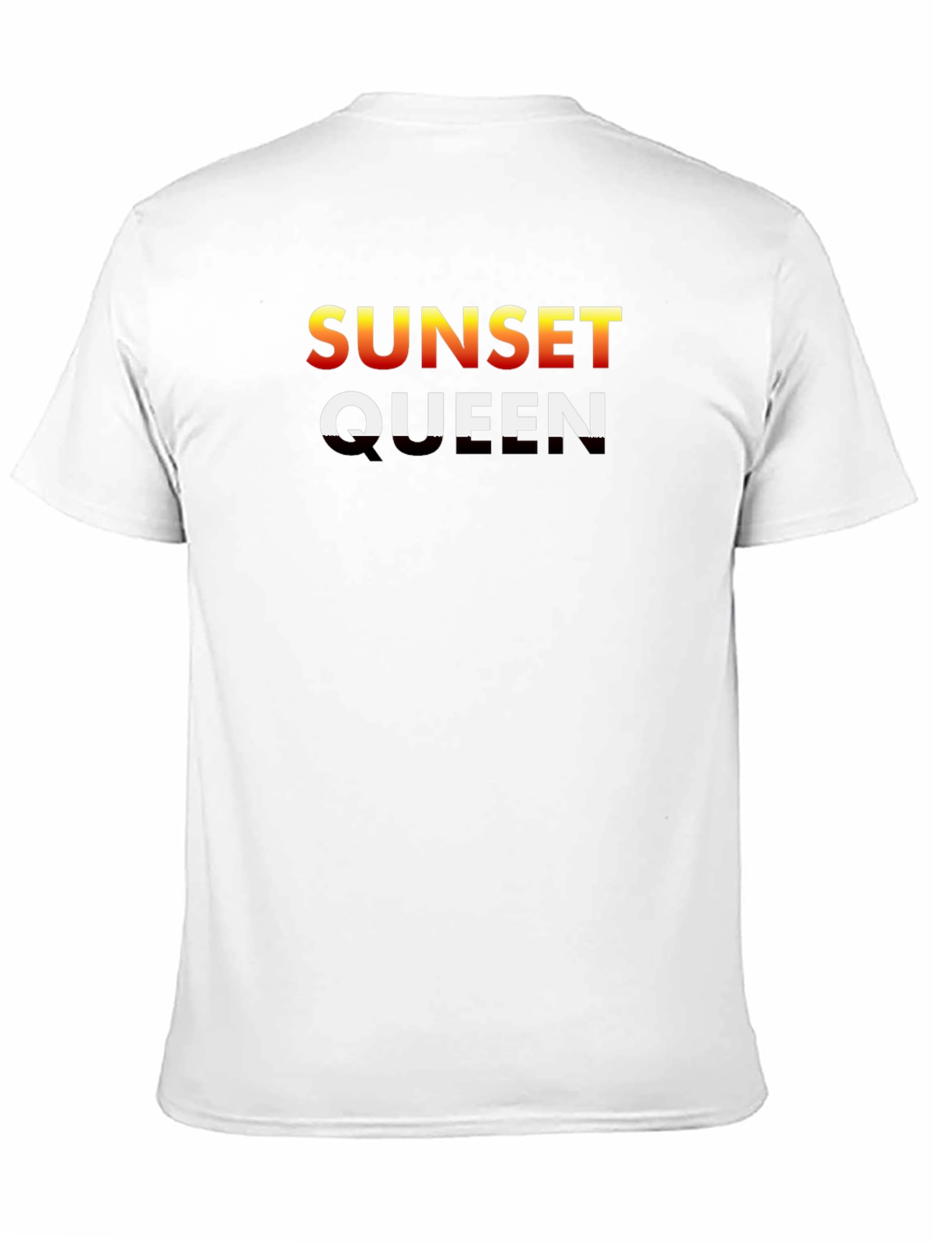 Sunset Queen Graphic Tee - Trendy Unisex Black T-Shirt