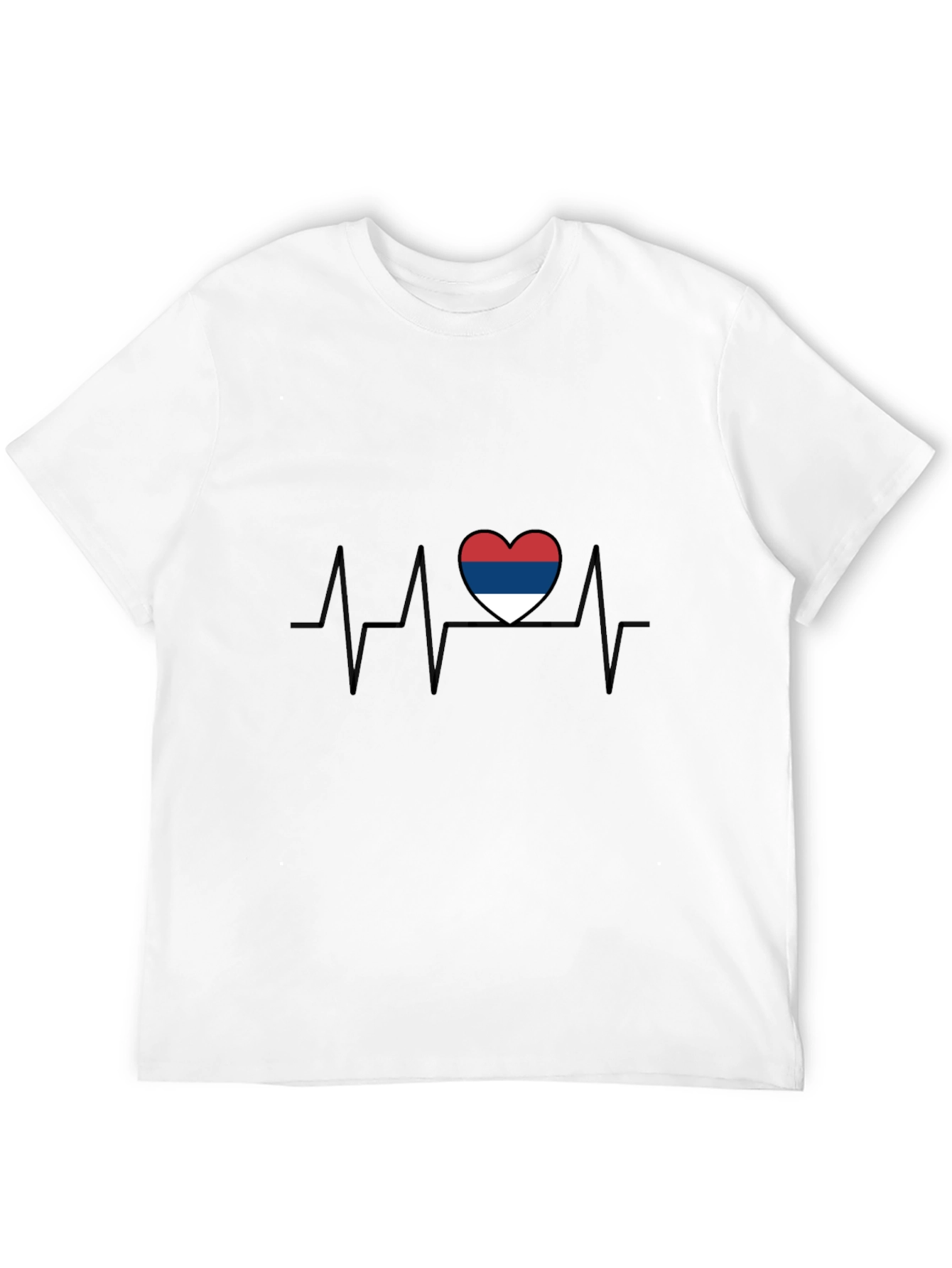 Serbia Heartbeat T-Shirt - Patriotic Pride