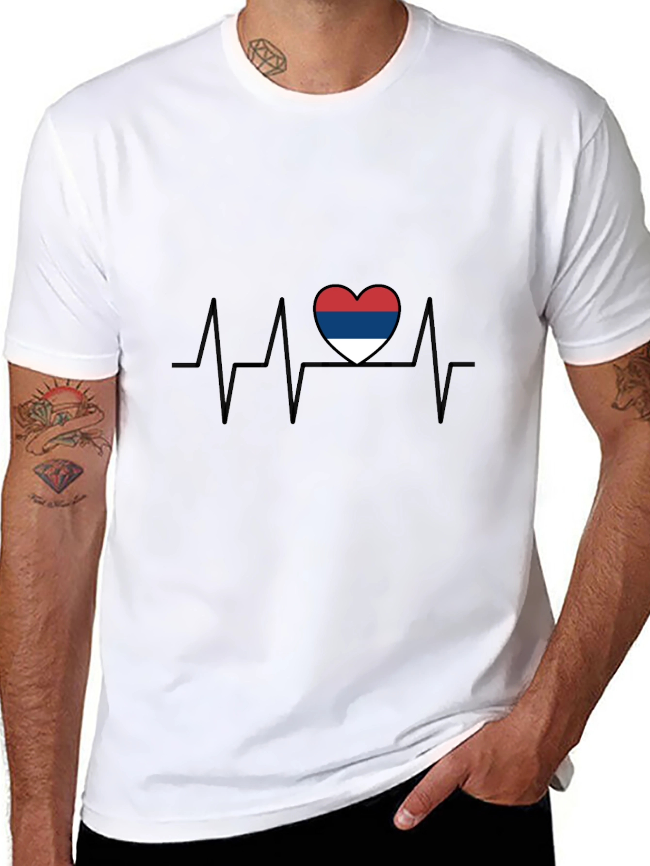 Serbia Heartbeat T-Shirt - Patriotic Pride