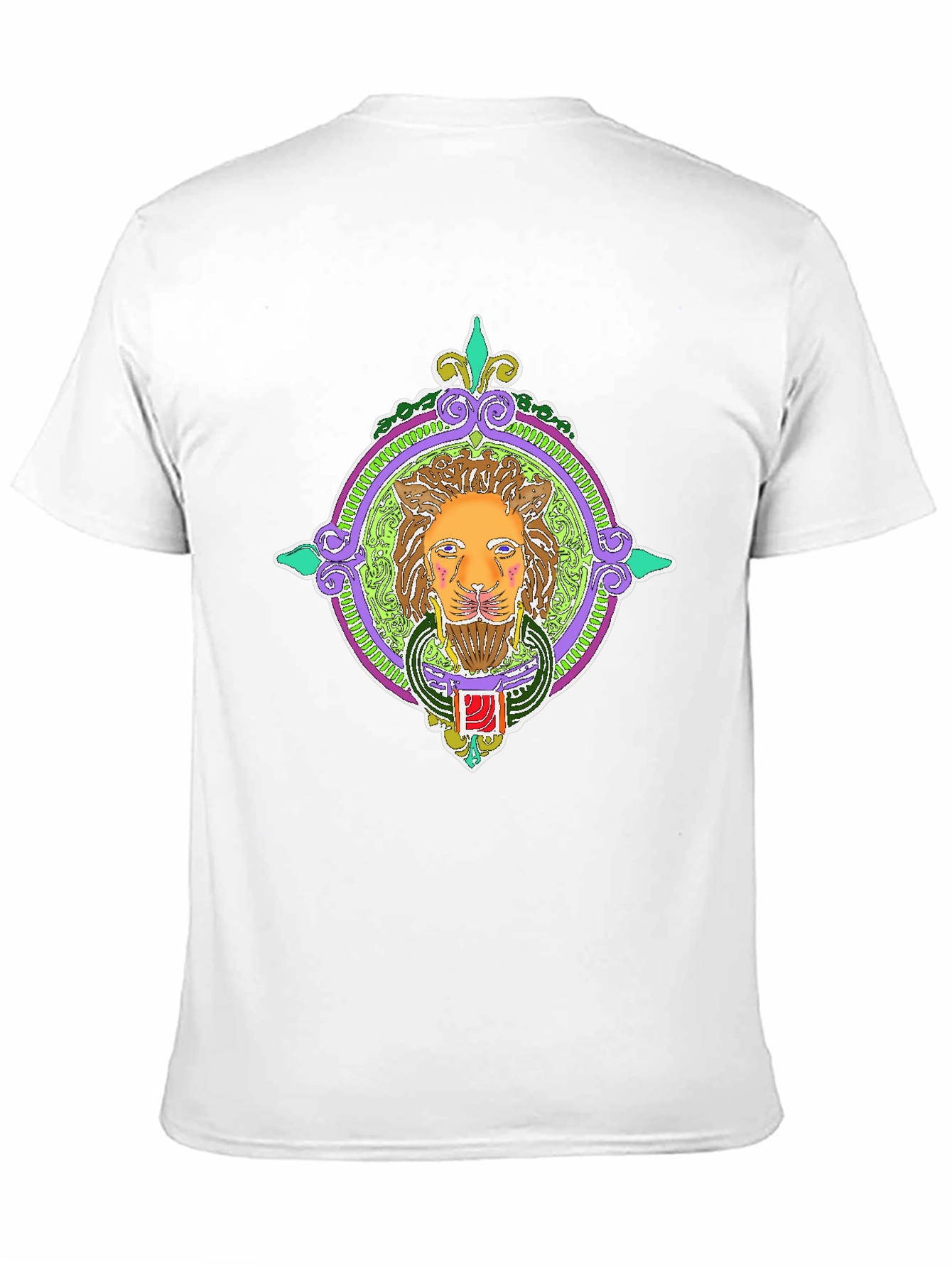 Lion Art Graphic Tee - Unique Design Black T-Shirt