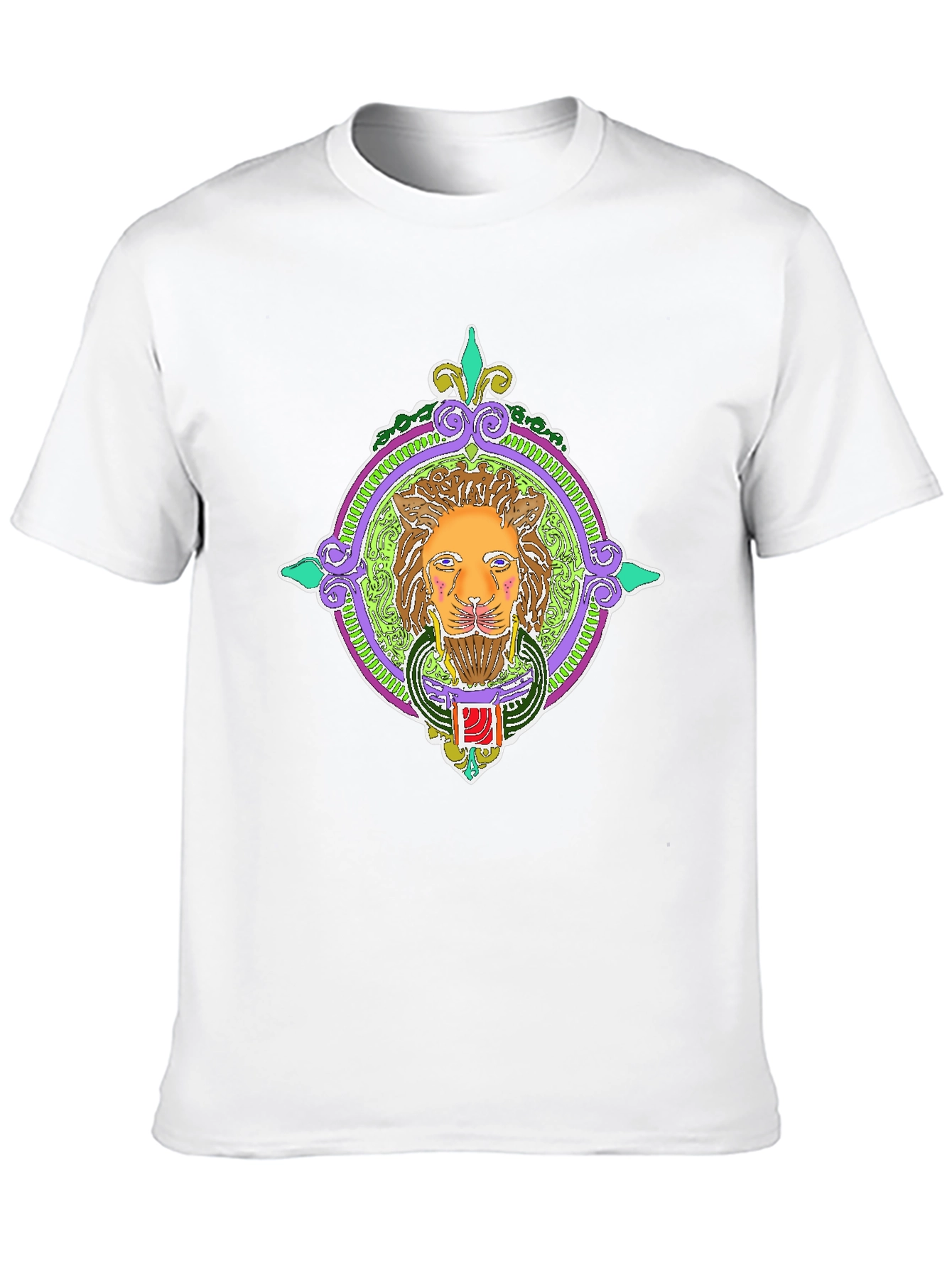 Lion Art Graphic Tee - Unique Design Black T-Shirt