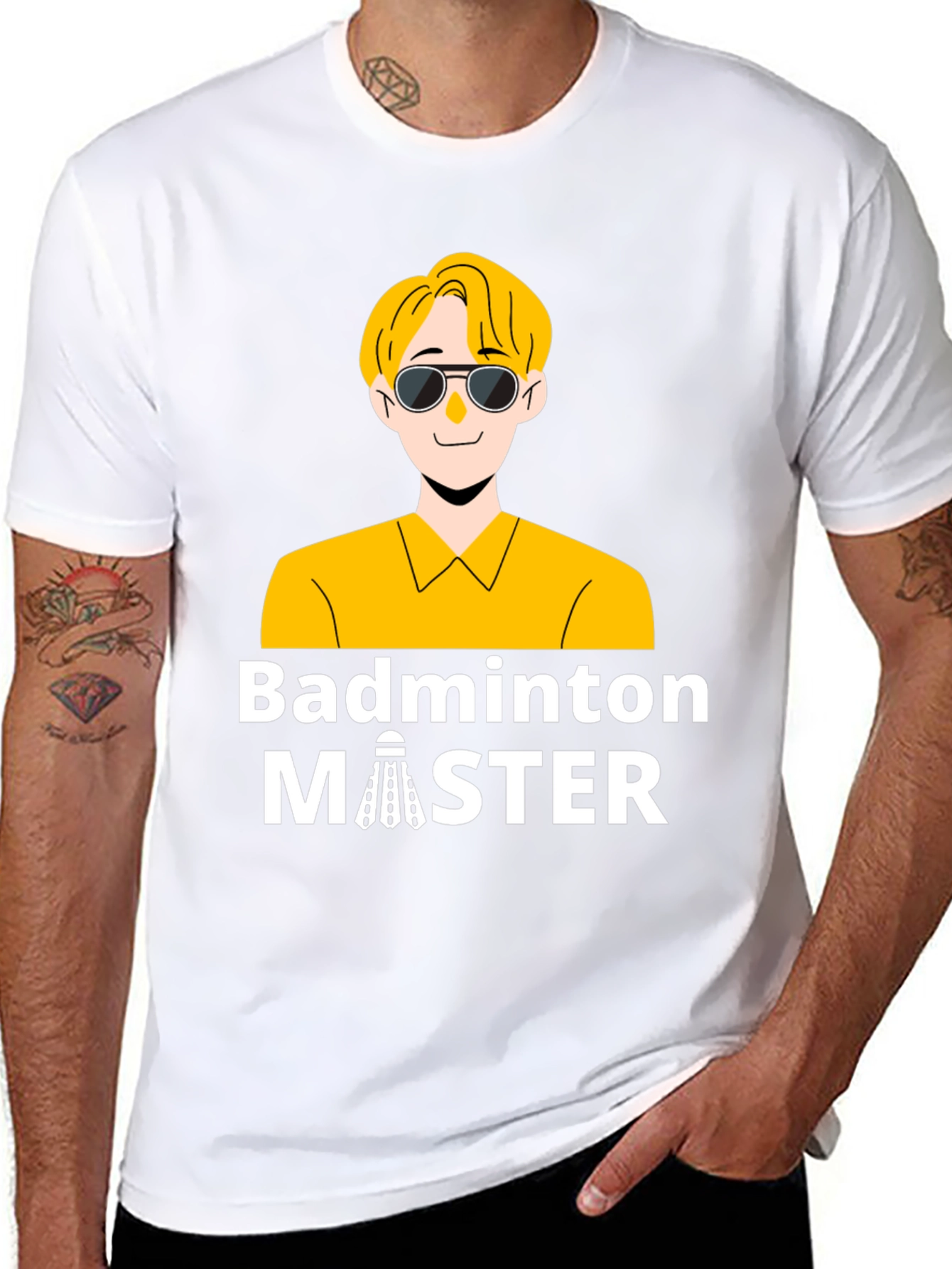 Badminton Master Graphic T-Shirt - Black