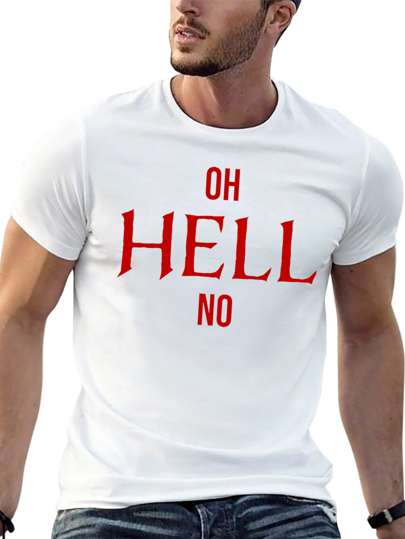 Oh Hell No Graphic T-Shirt - Bold Red Design