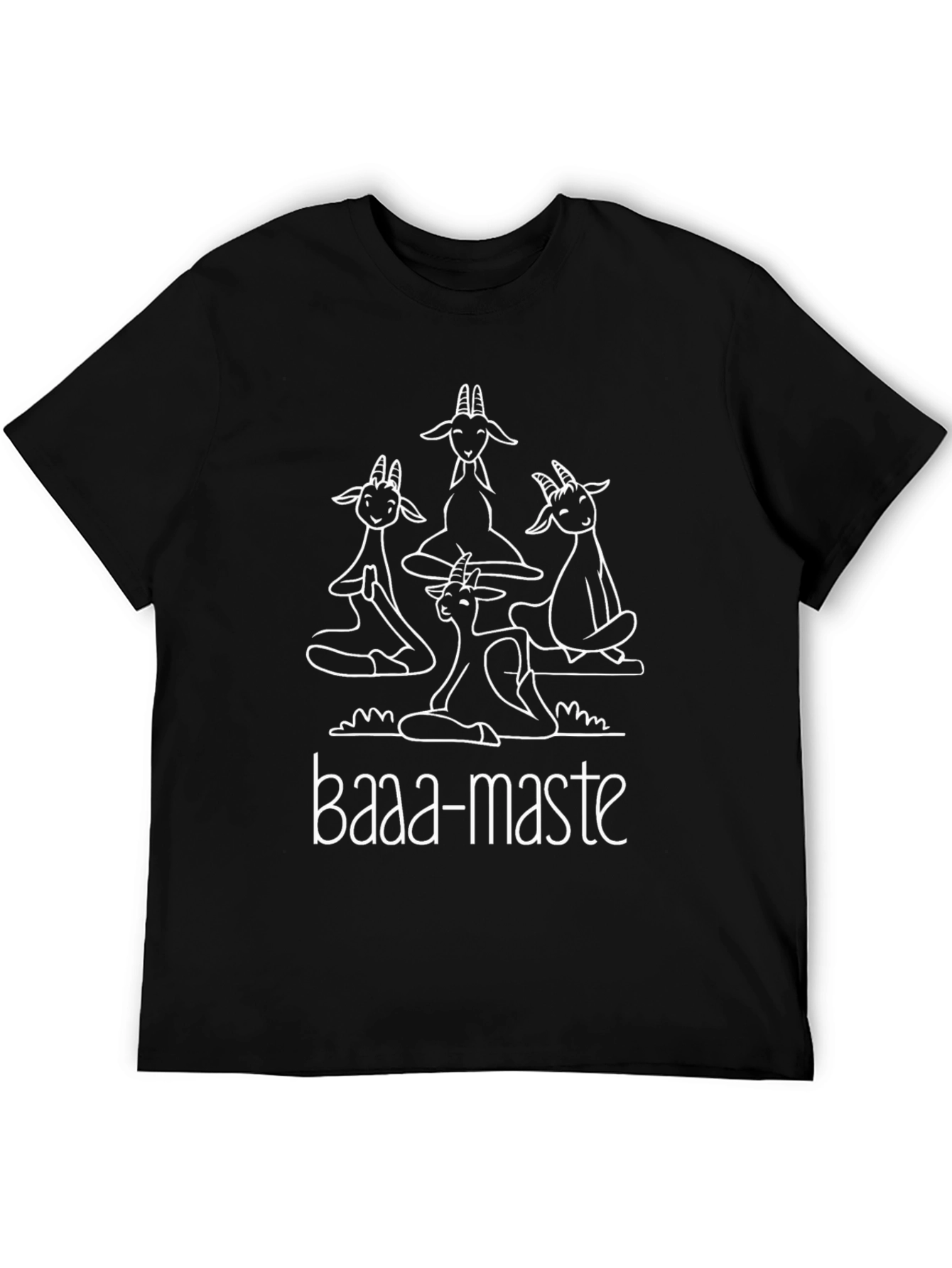 Baaa-maste Goat Yoga Black T-Shirt