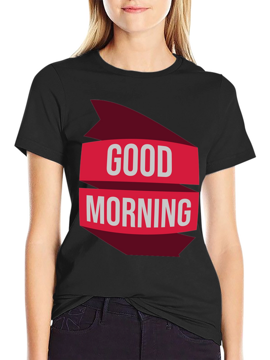 Good Morning Graphic Tee - Mens Black Casual Shirt