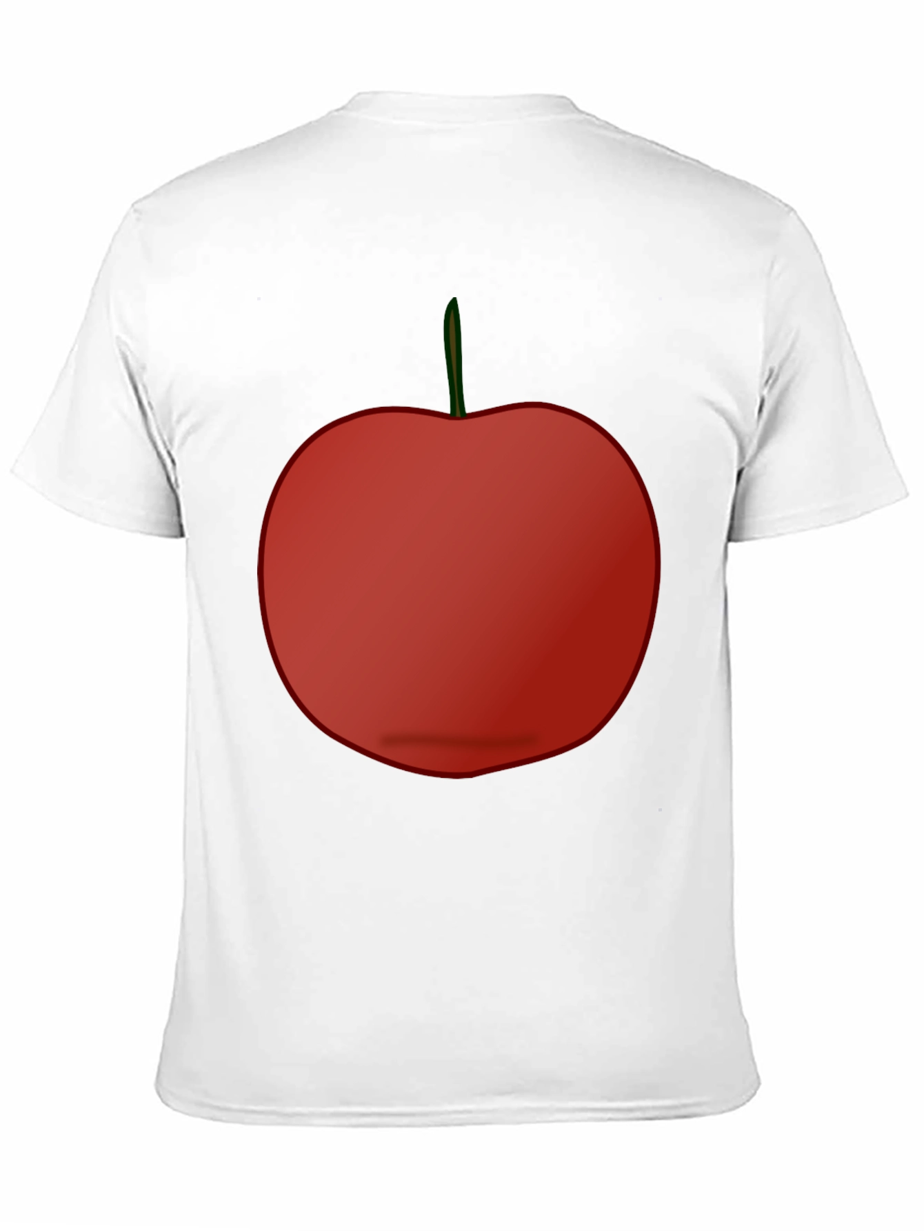 Red Apple Graphic Tee - Casual Black T-Shirt