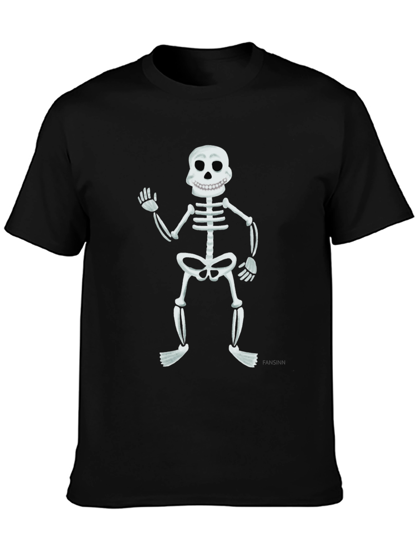 Skeleton Graphic Tee - Mens Black Short Sleeve