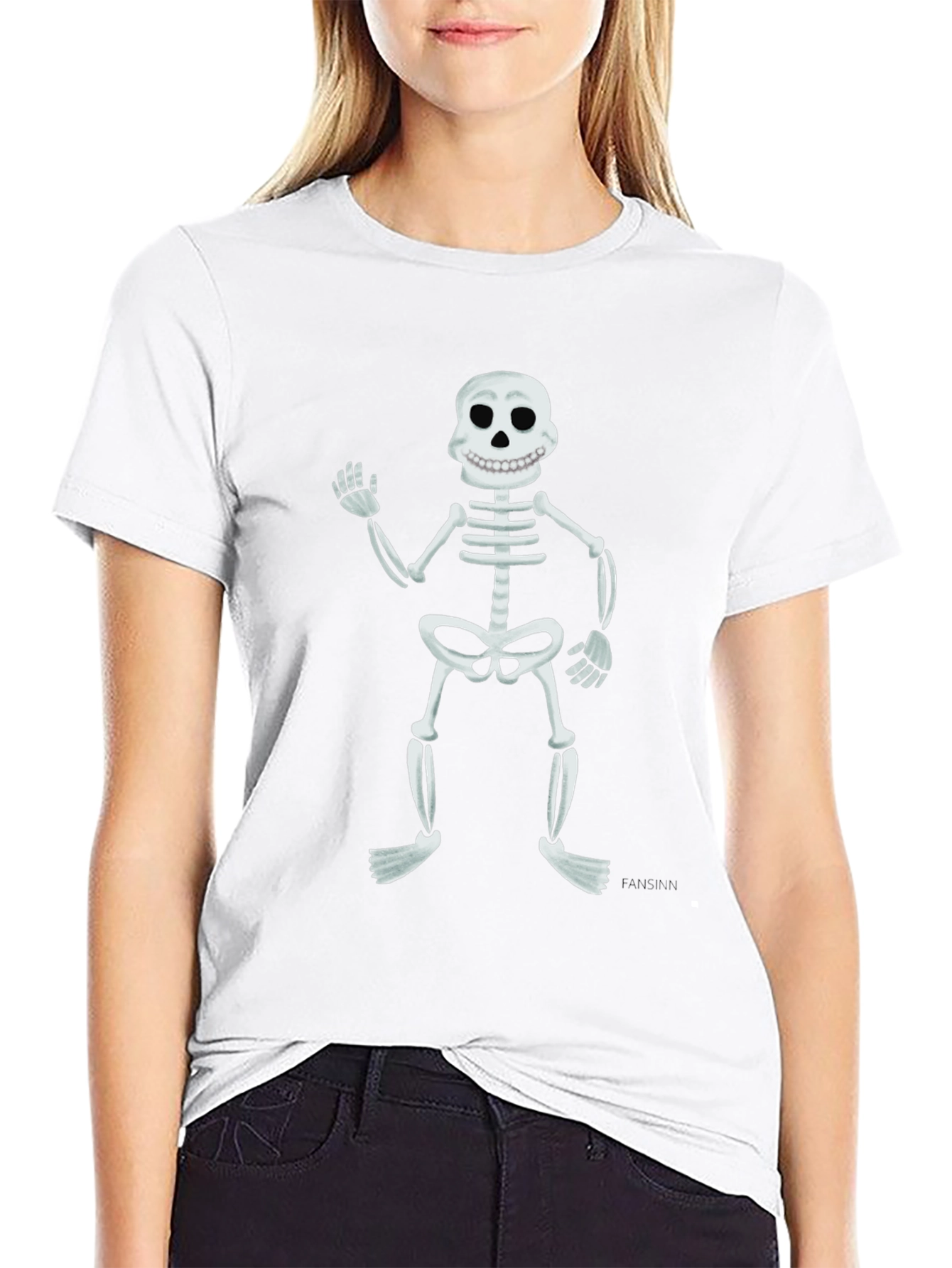 Skeleton Graphic Tee - Mens Black Short Sleeve