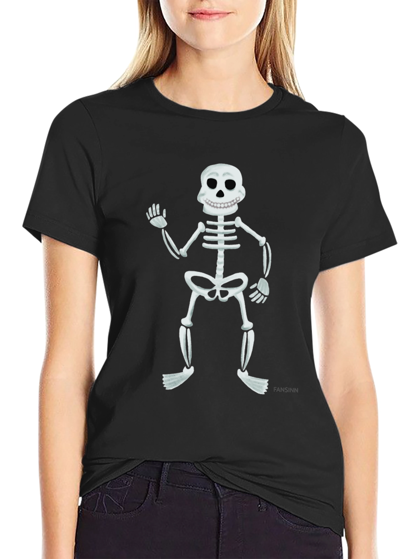 Skeleton Graphic Tee - Mens Black Short Sleeve