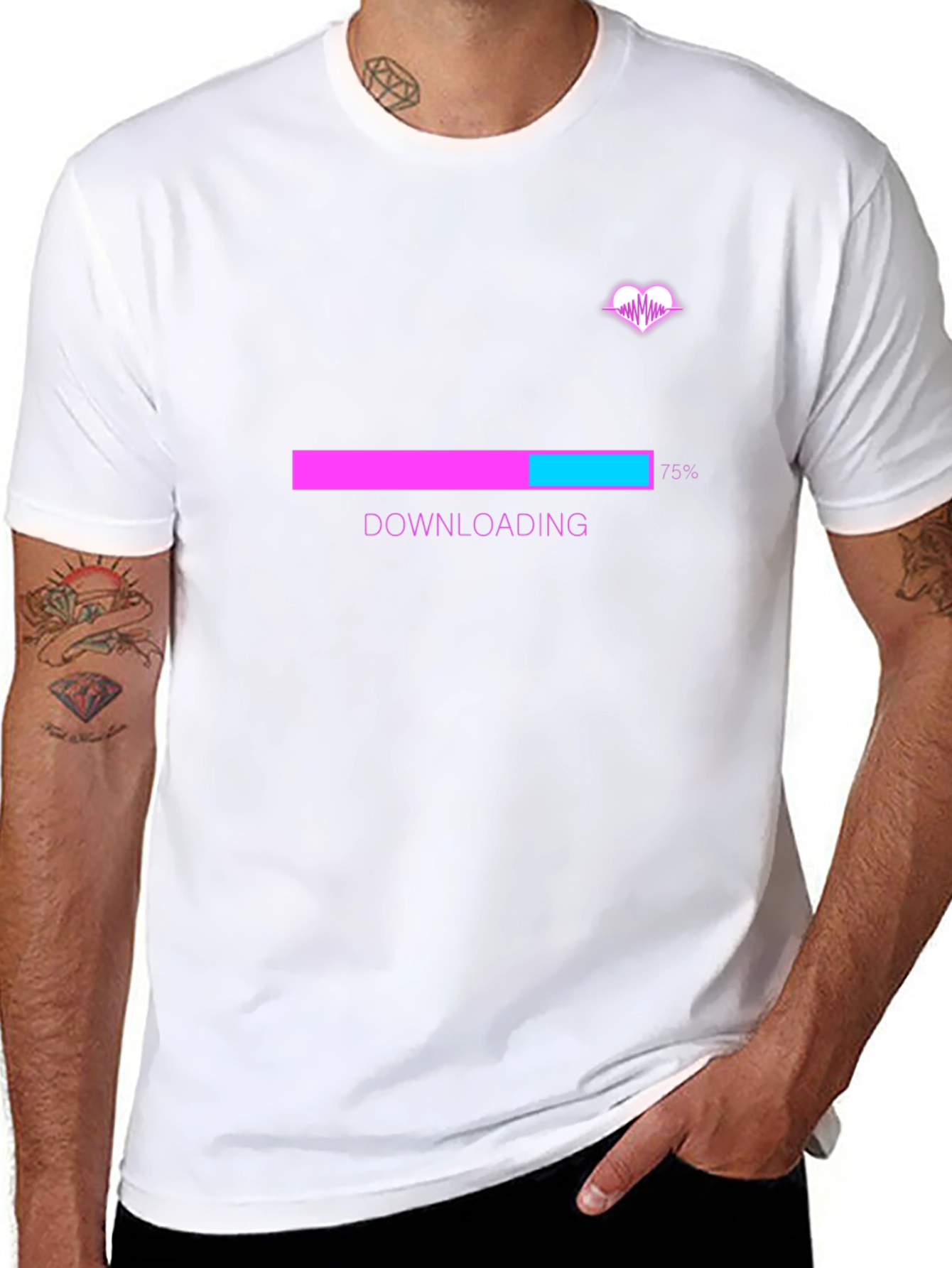 Downloading Love Black T-Shirt