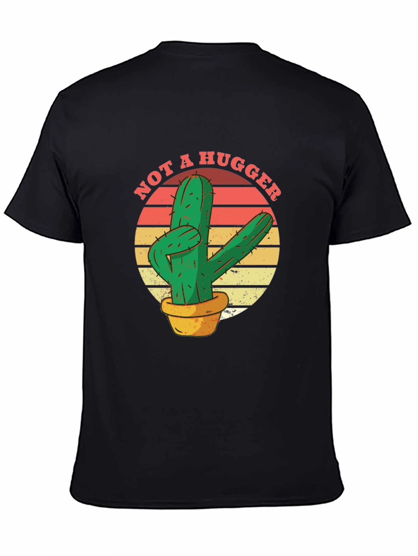 Not A Hugger Cactus Graphic T-Shirt