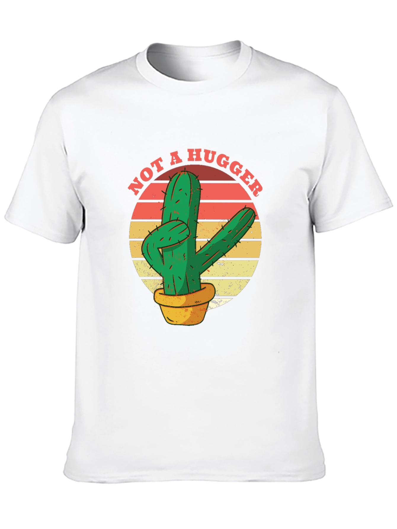 Not A Hugger Cactus Graphic T-Shirt