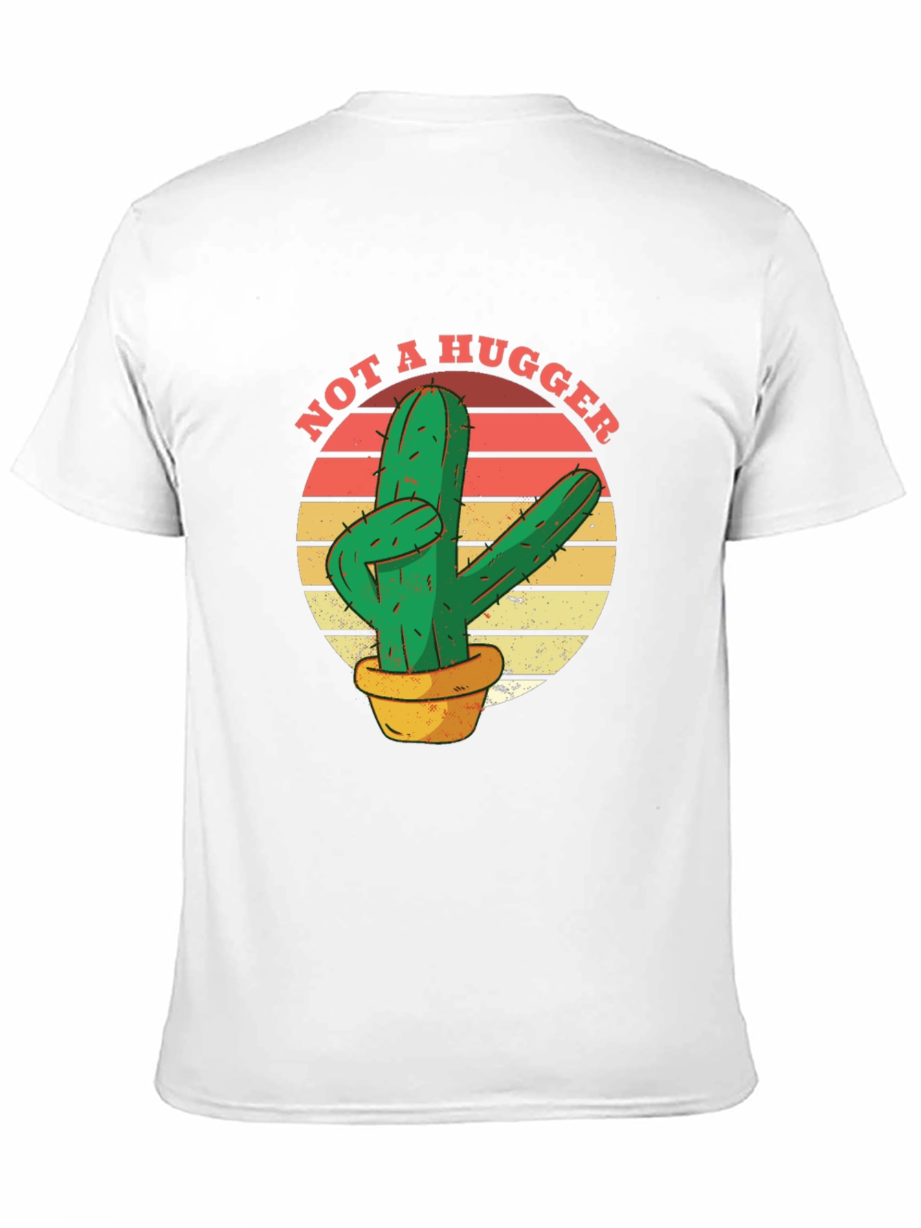 Not A Hugger Cactus Graphic T-Shirt