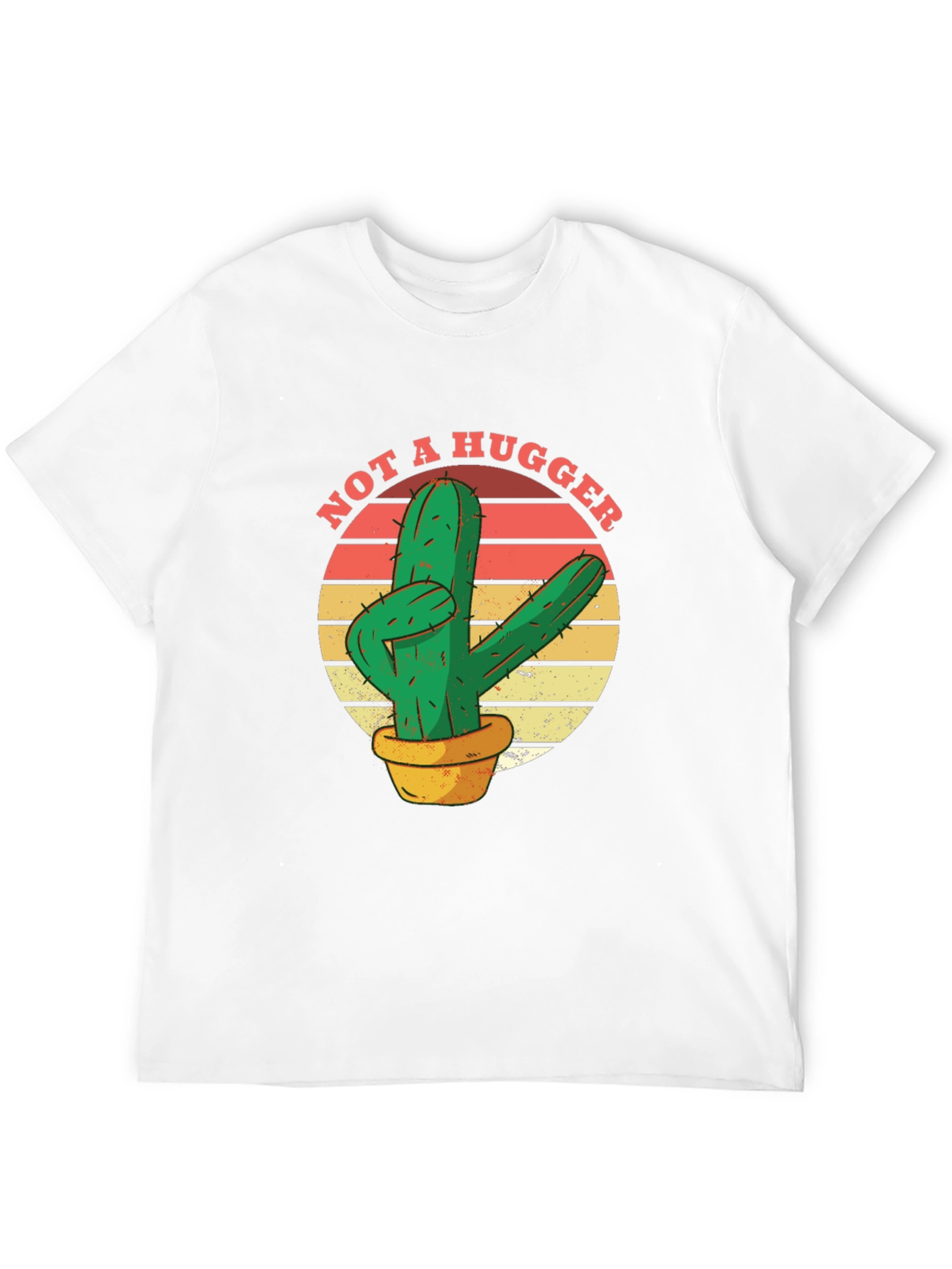 Not A Hugger Cactus Graphic T-Shirt