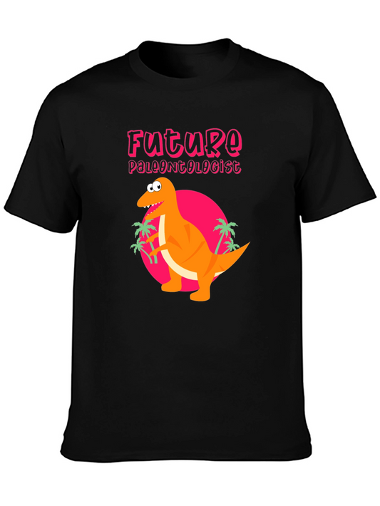 Future Paleontologist Dinosaur Black T-Shirt