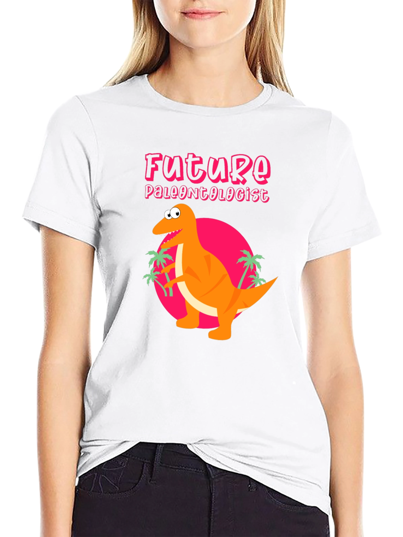 Future Paleontologist Dinosaur Black T-Shirt