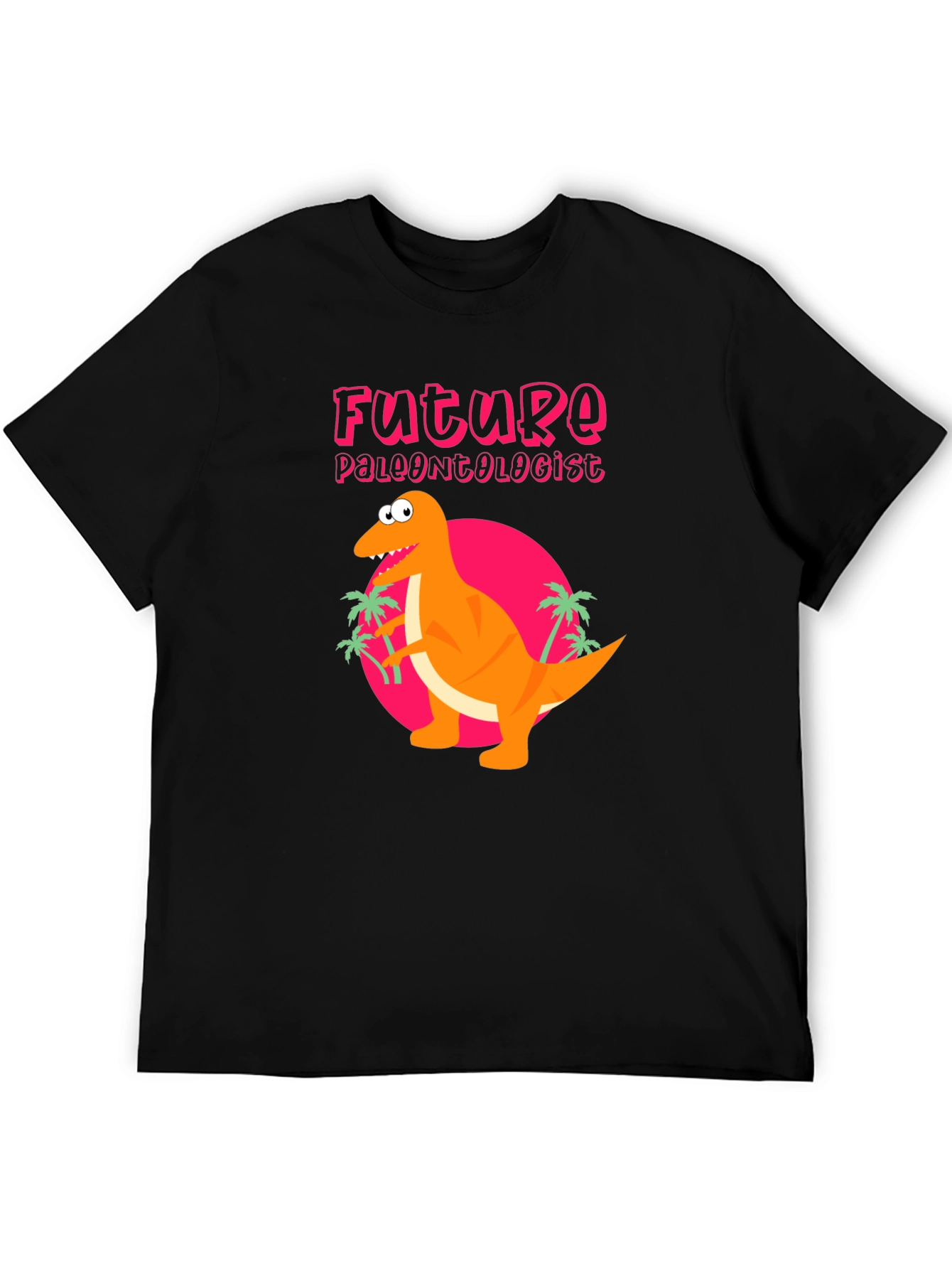 Future Paleontologist Dinosaur Black T-Shirt