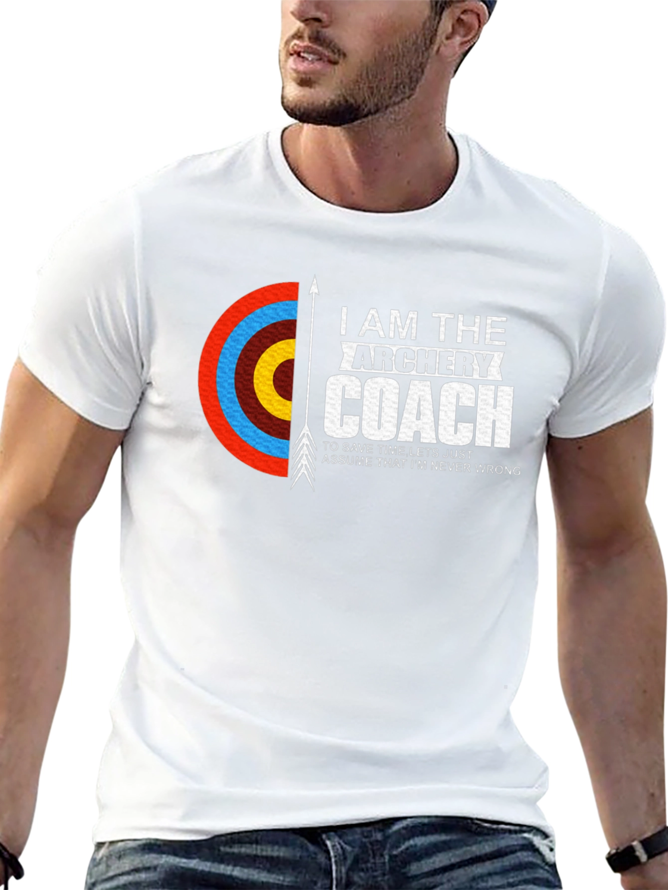 Archery Coach T-Shirt - Black - Novelty Design