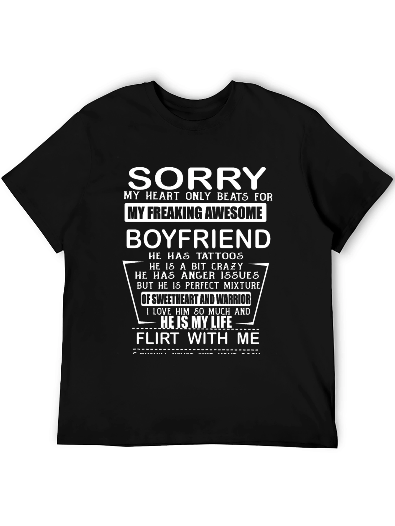 Sorry My Heart Boyfriend Graphic Tee