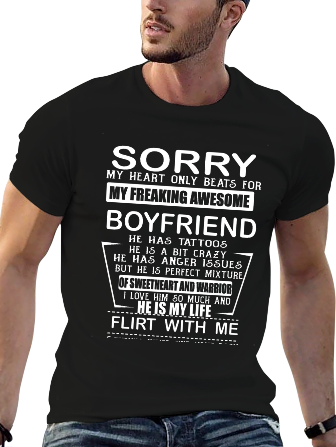Sorry My Heart Boyfriend Graphic Tee