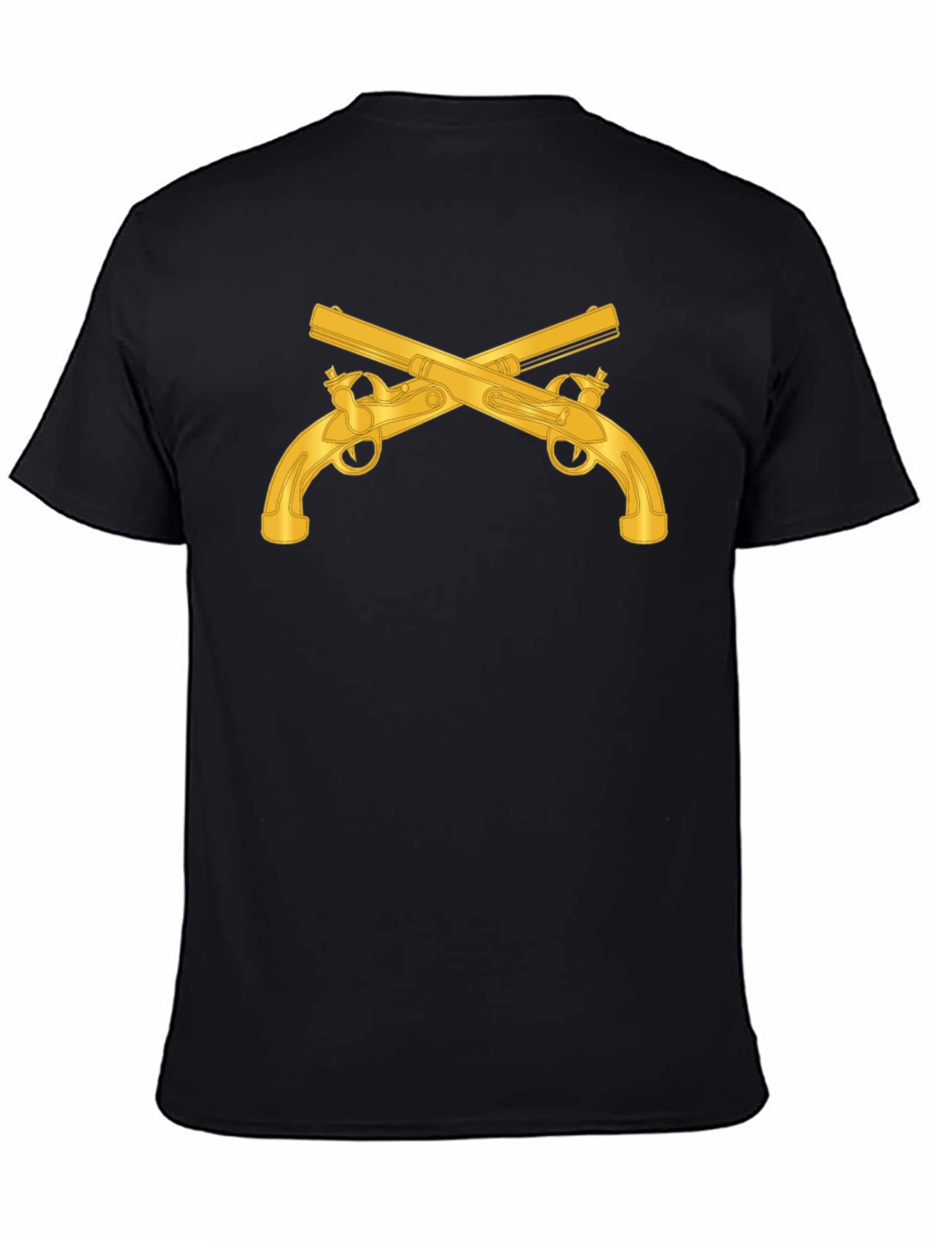Crossed Pistols Graphic Black T-Shirt