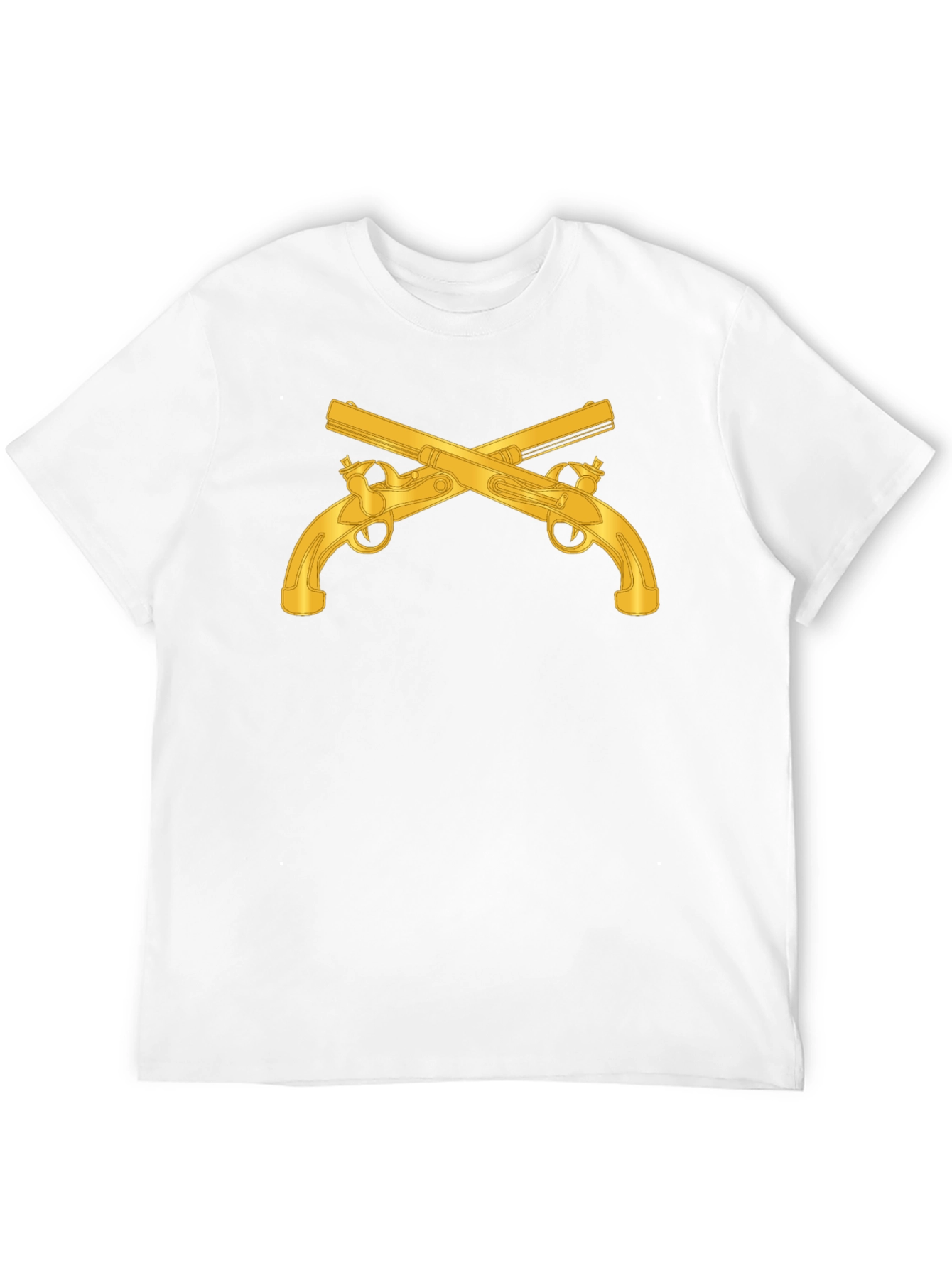 Crossed Pistols Graphic Black T-Shirt