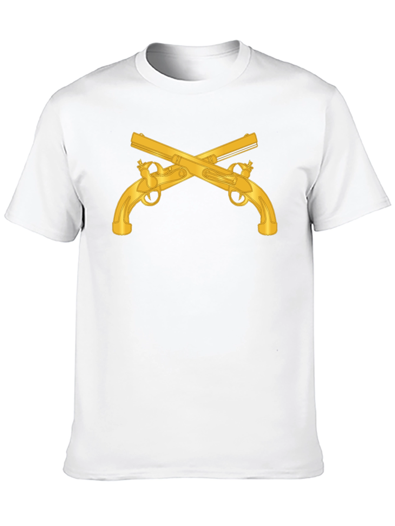 Crossed Pistols Graphic Black T-Shirt