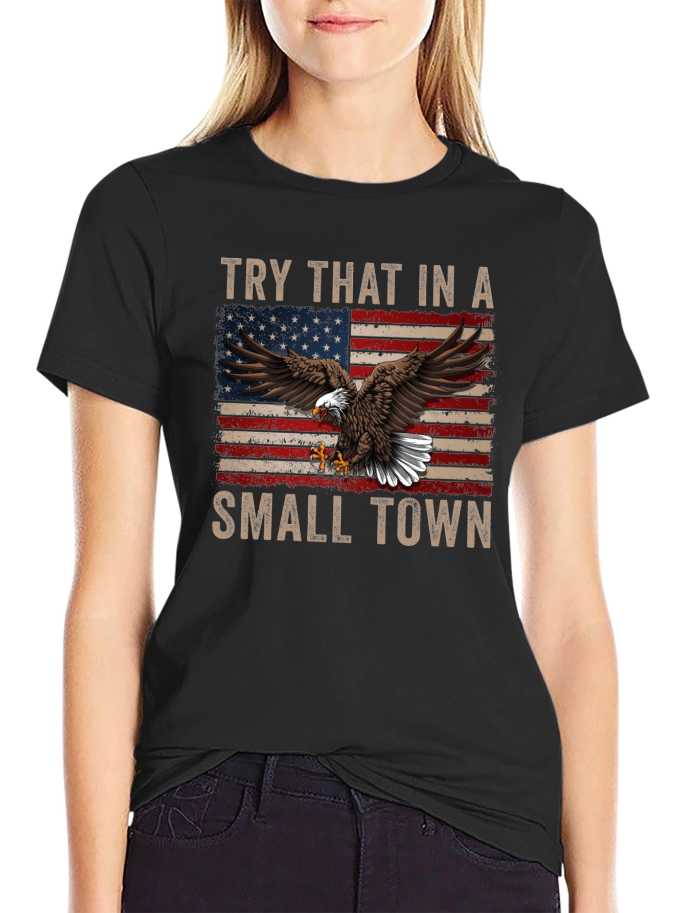 Patriotic Eagle American Flag T-Shirt