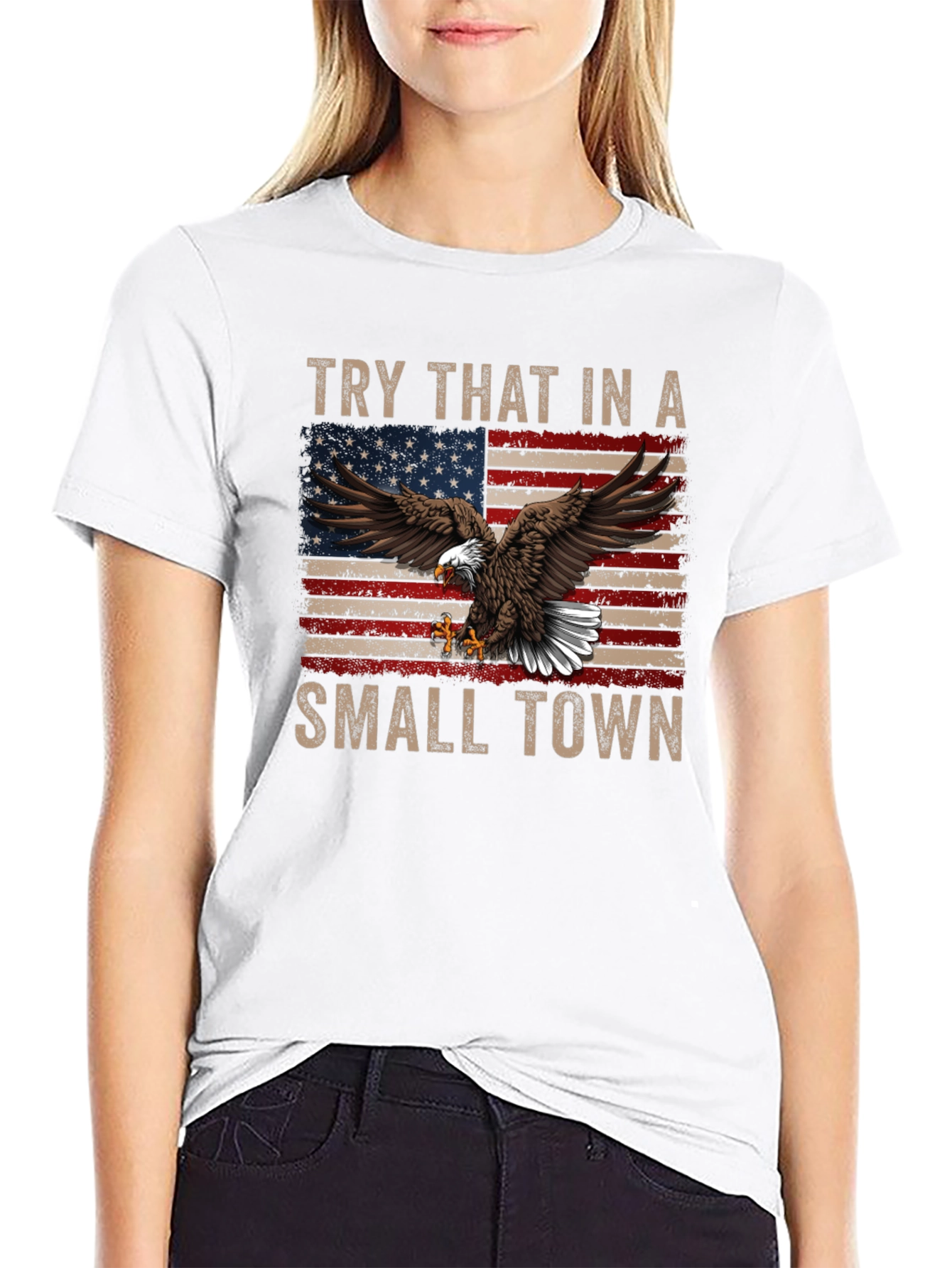 Patriotic Eagle American Flag T-Shirt