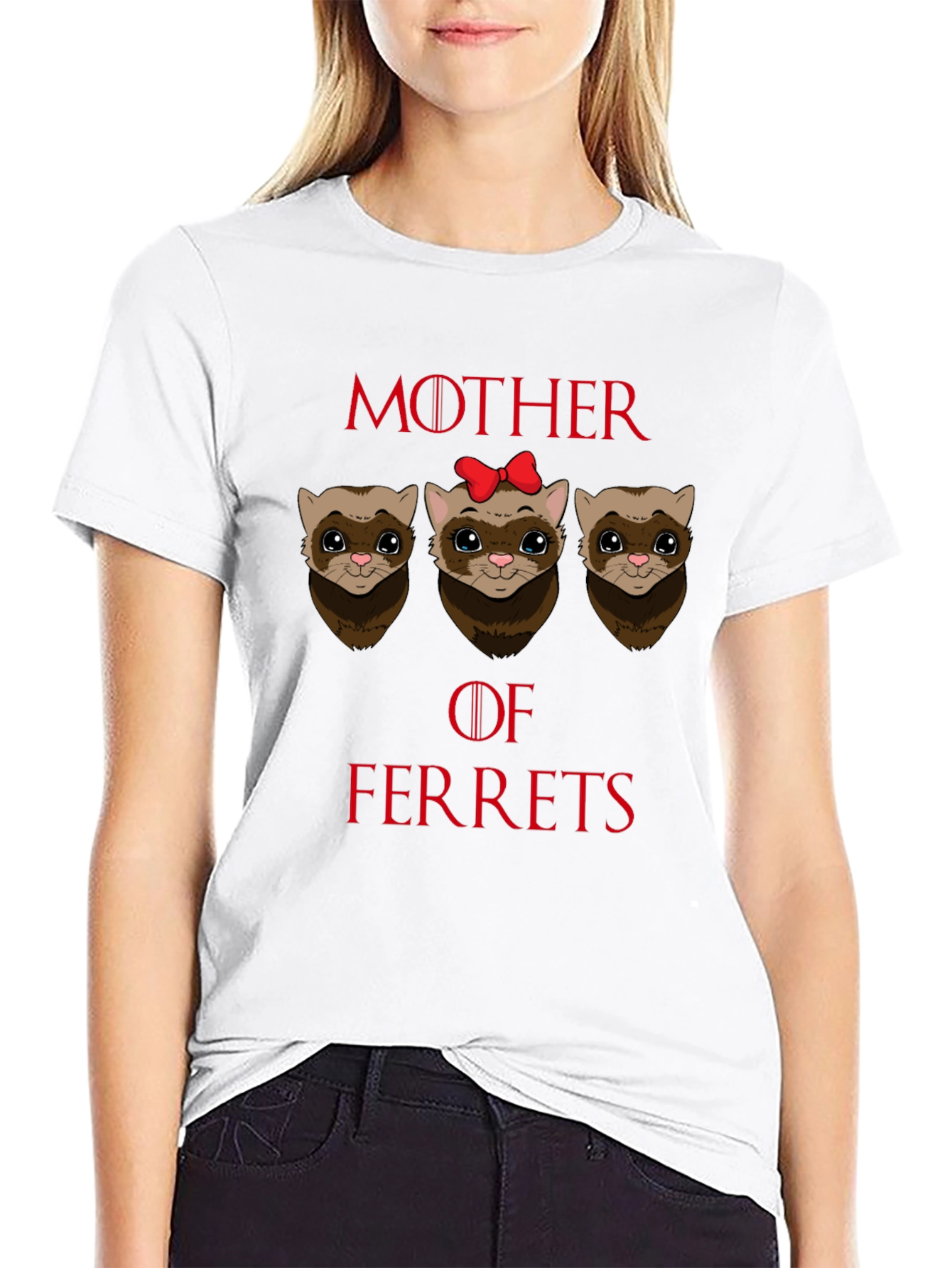 Mother of Ferrets T-Shirt Funny Pet Lover Tee