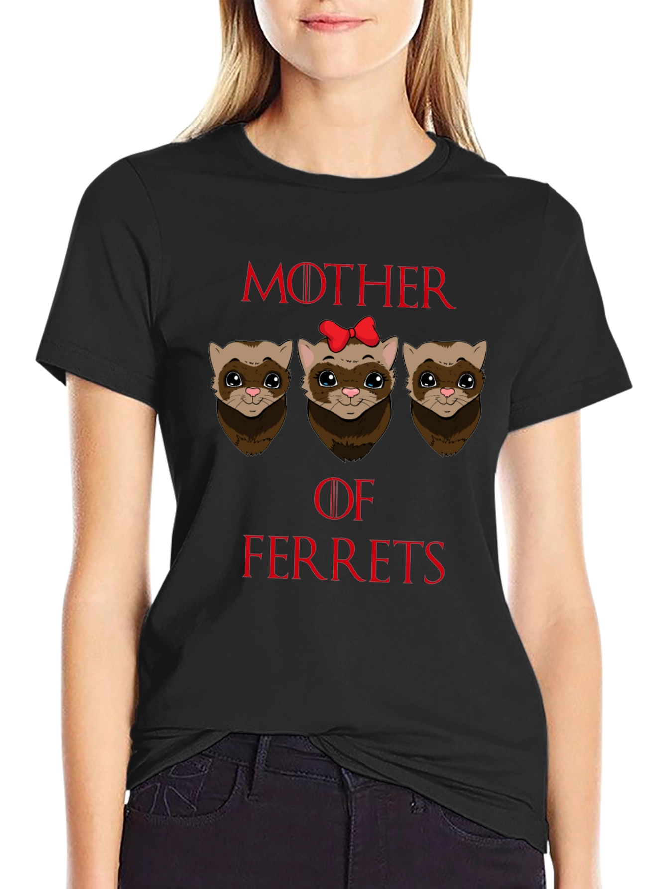 Mother of Ferrets T-Shirt Funny Pet Lover Tee