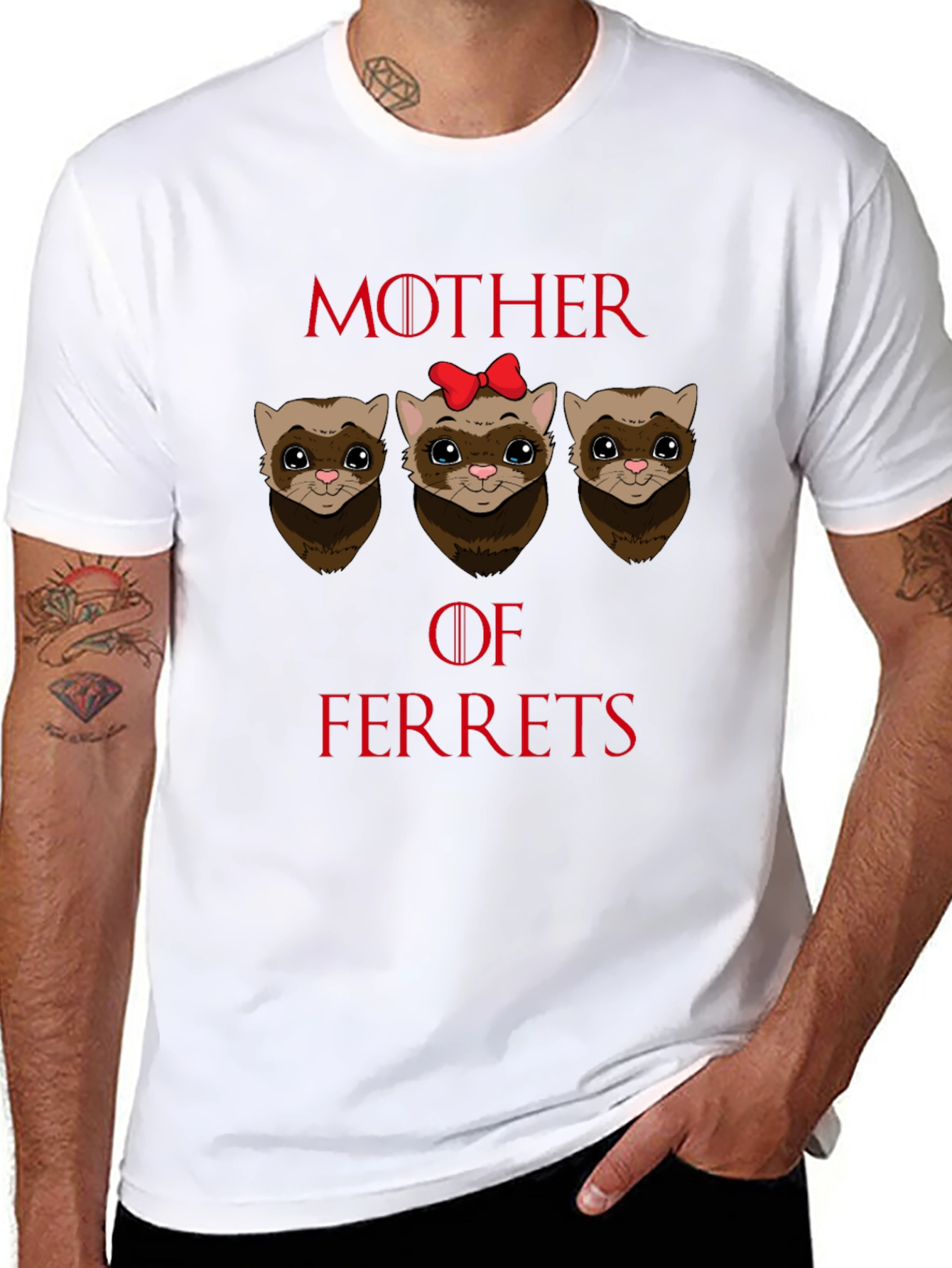Mother of Ferrets T-Shirt Funny Pet Lover Tee