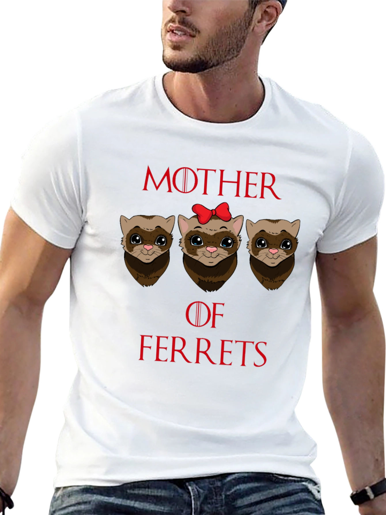 Mother of Ferrets T-Shirt Funny Pet Lover Tee
